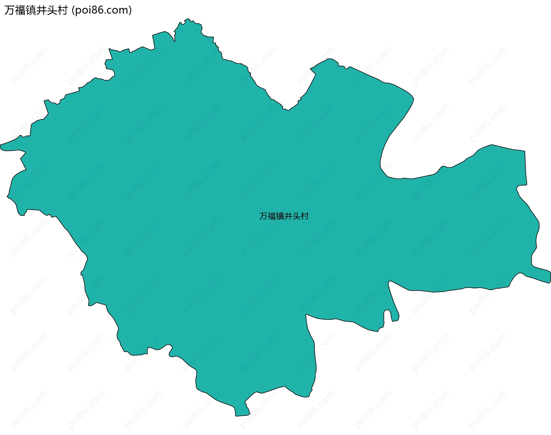 万福镇井头村边界地图