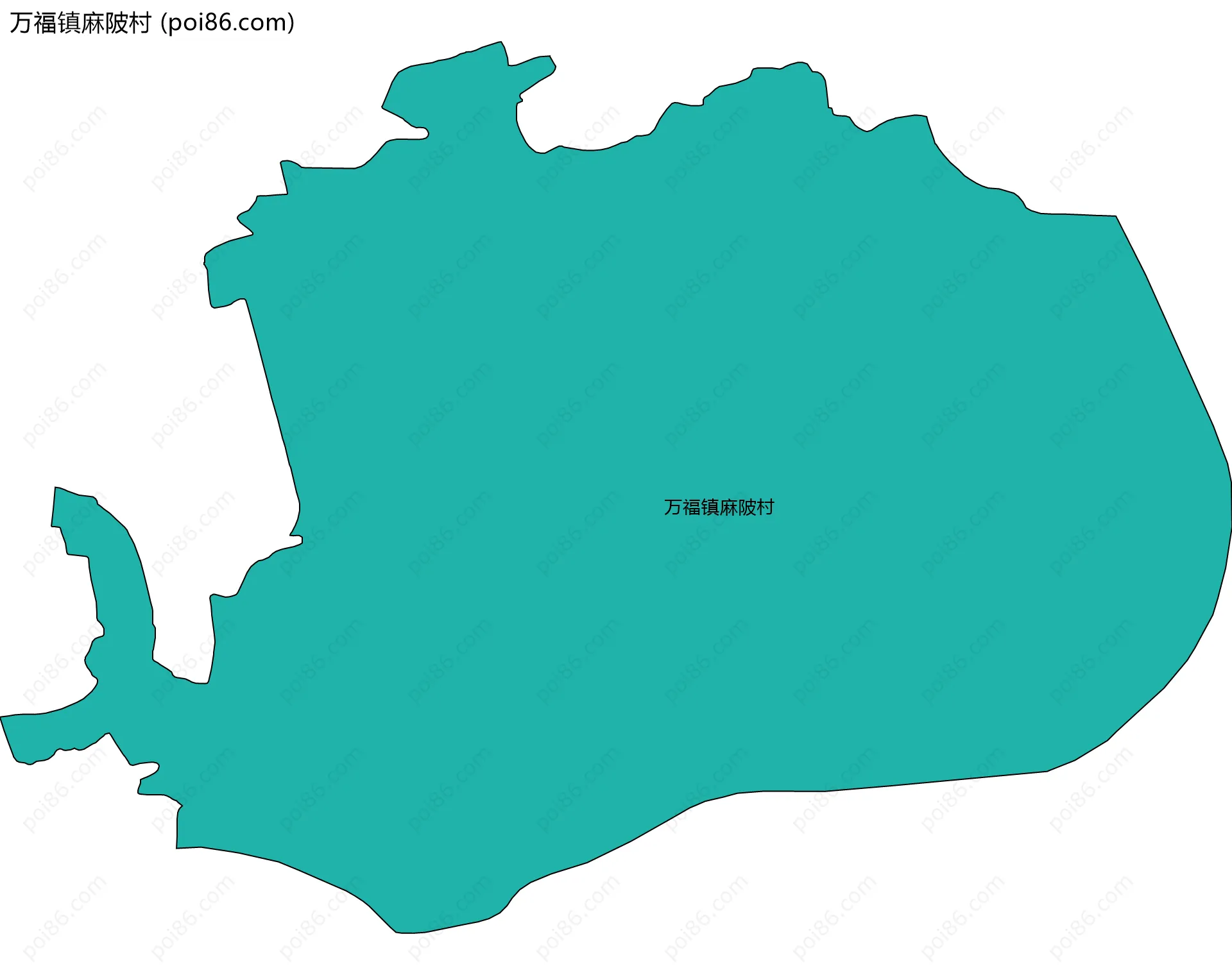 万福镇麻陂村边界地图