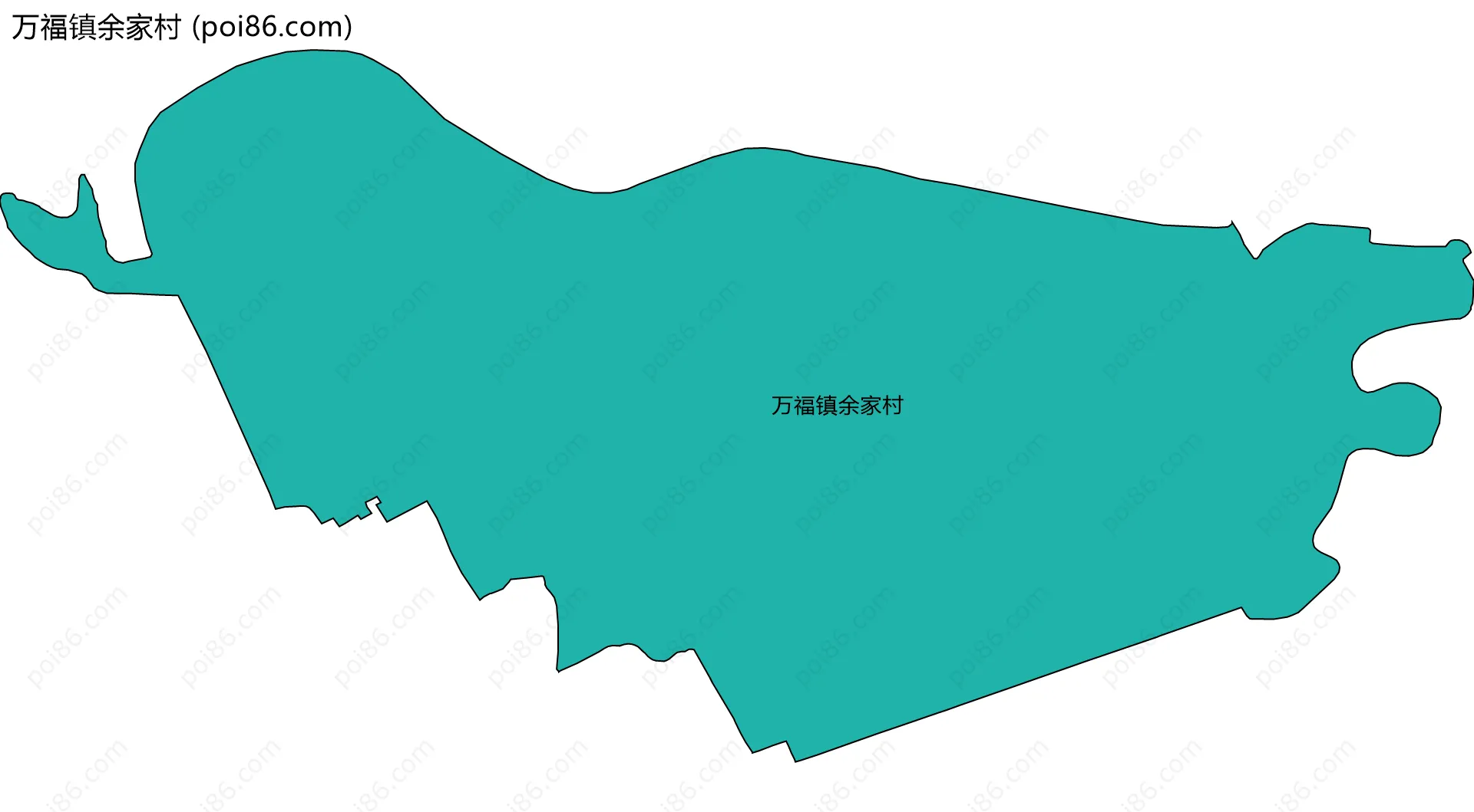 万福镇余家村边界地图