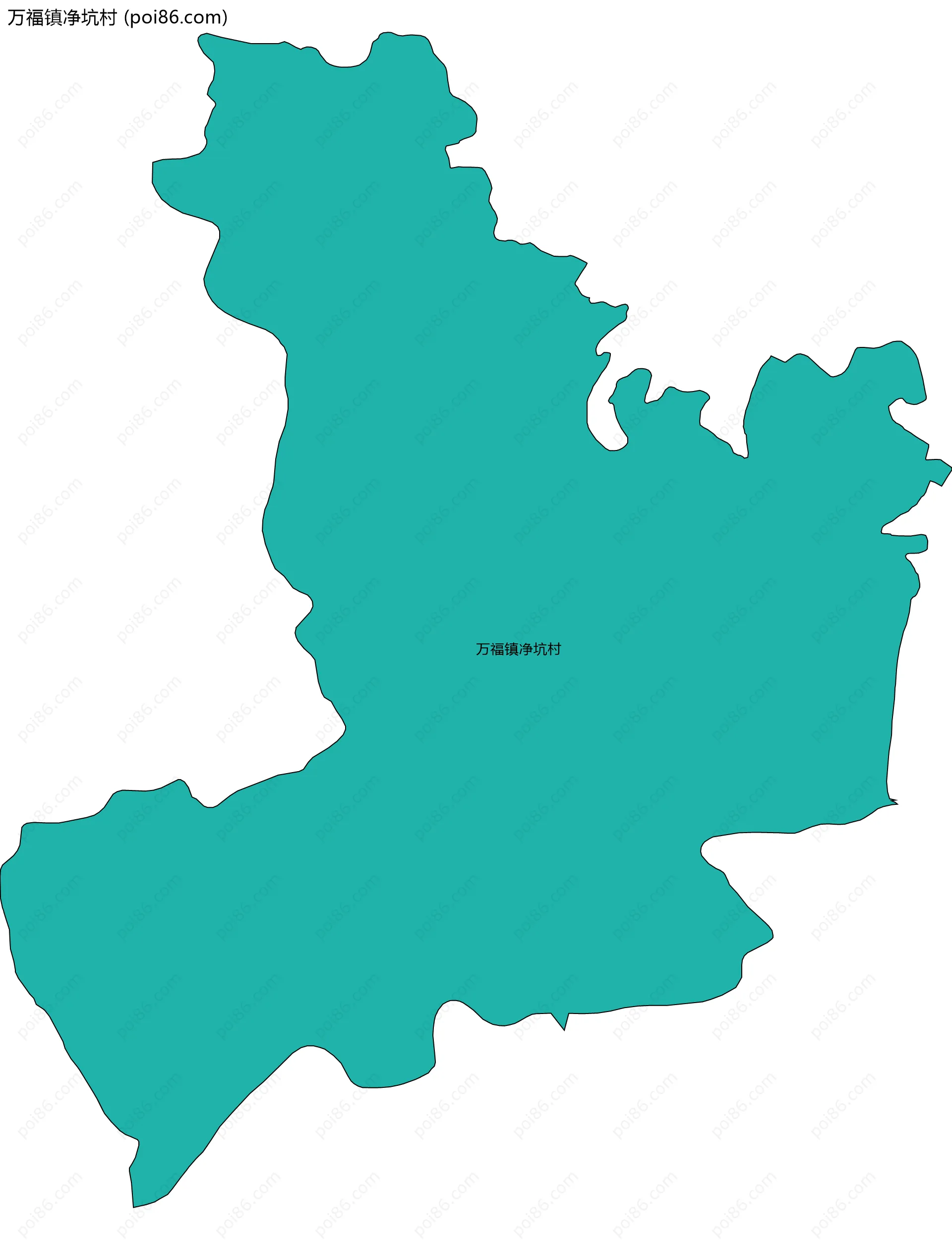 万福镇净坑村边界地图