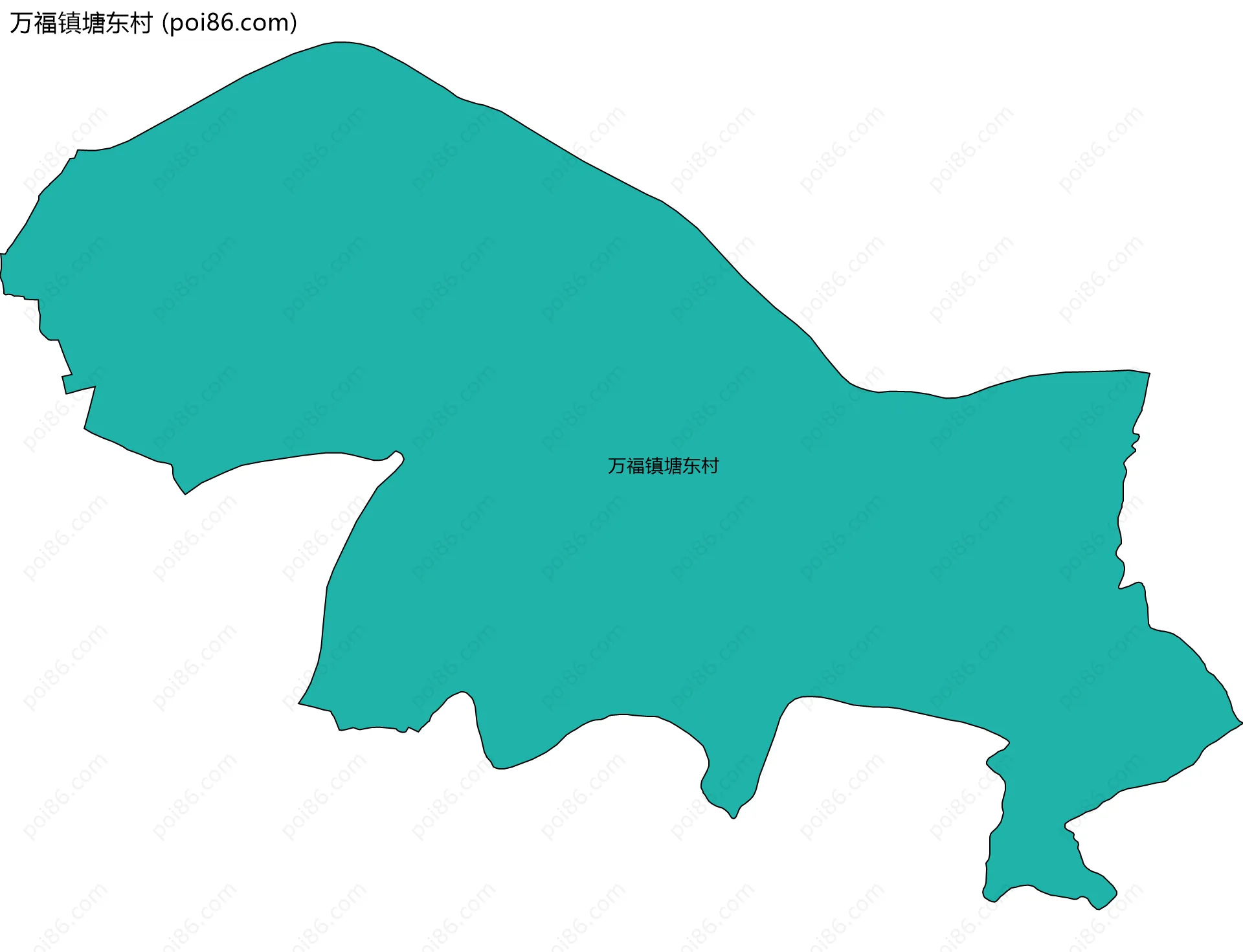 万福镇塘东村边界地图