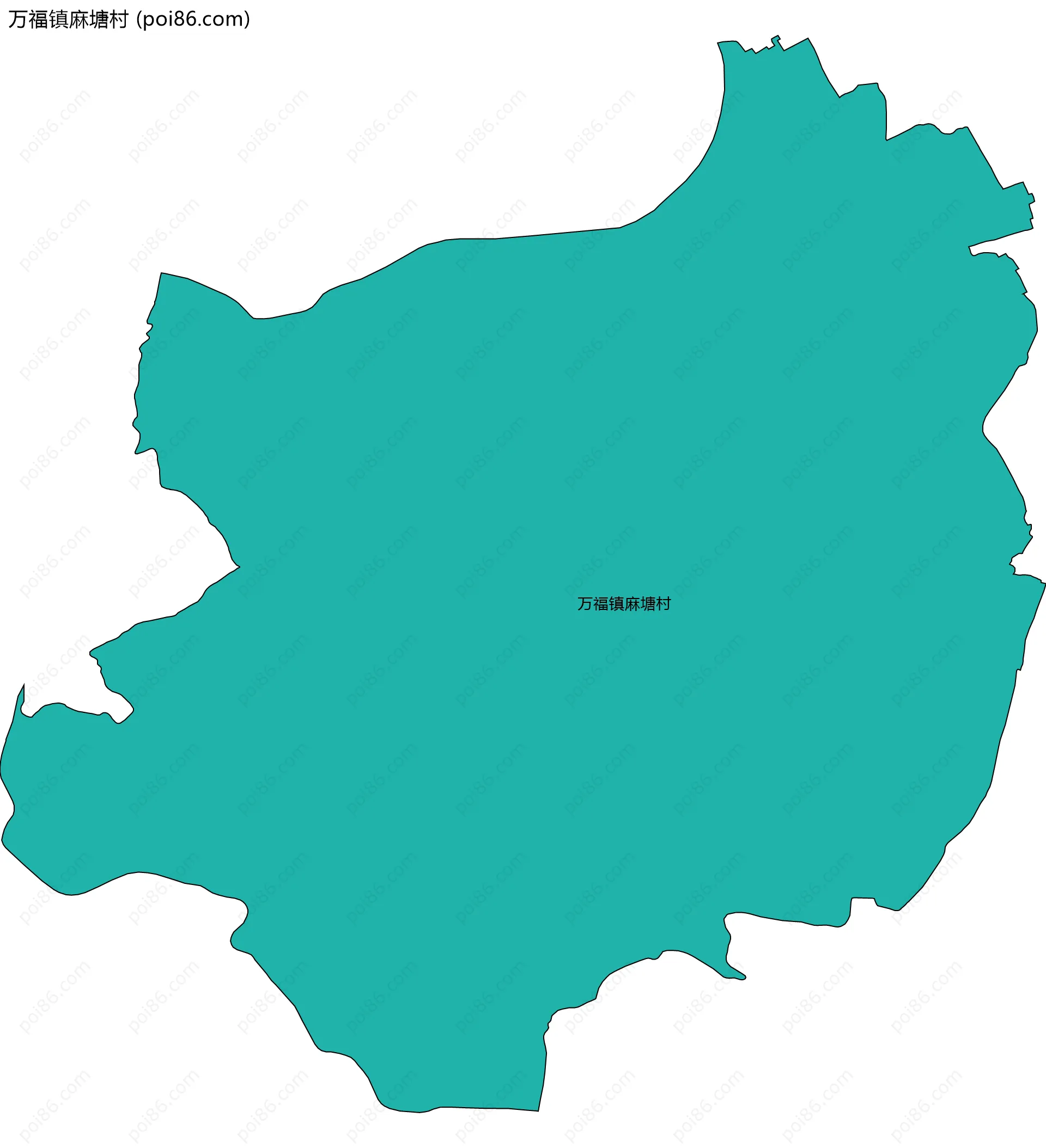 万福镇麻塘村边界地图