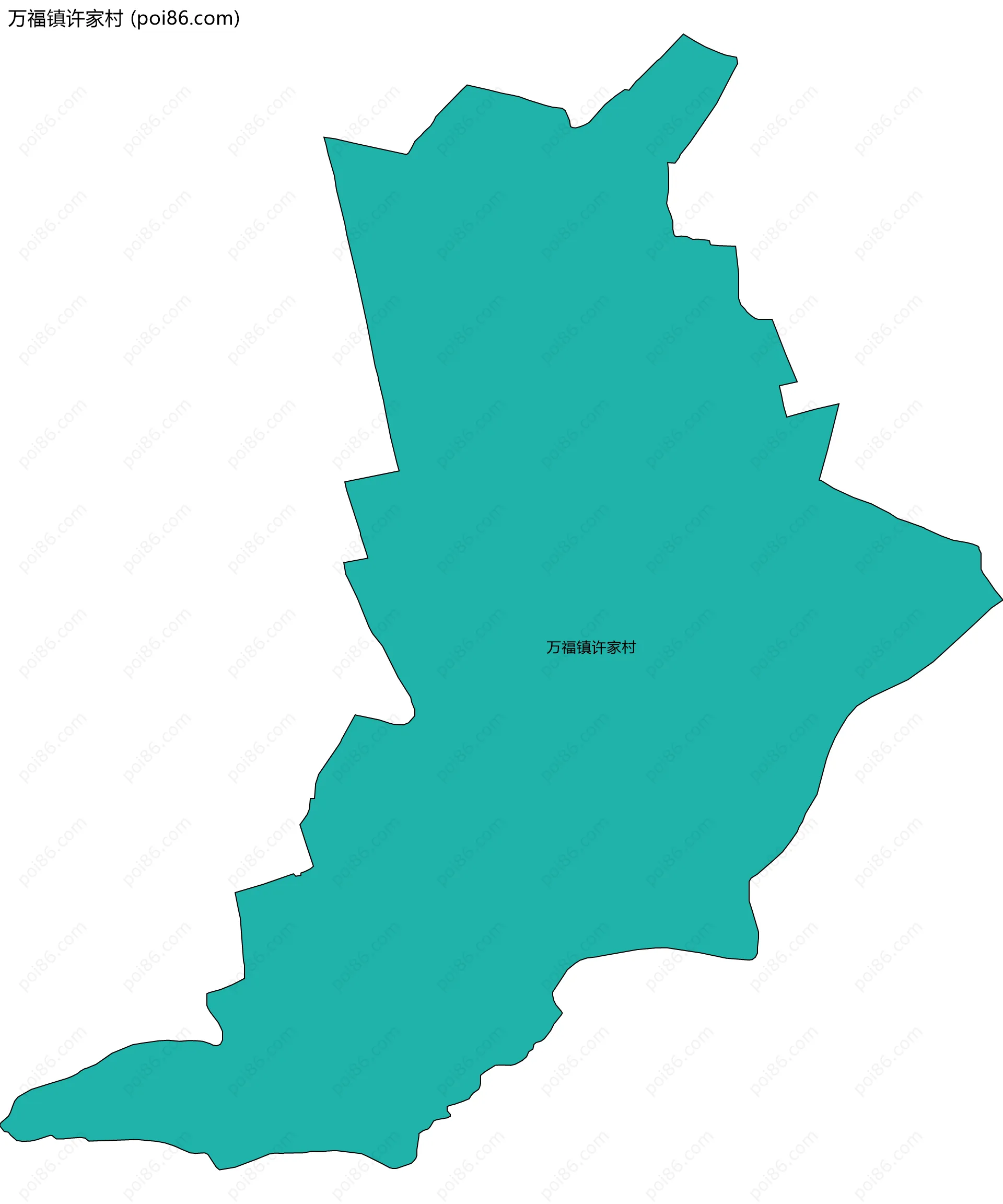 万福镇许家村边界地图