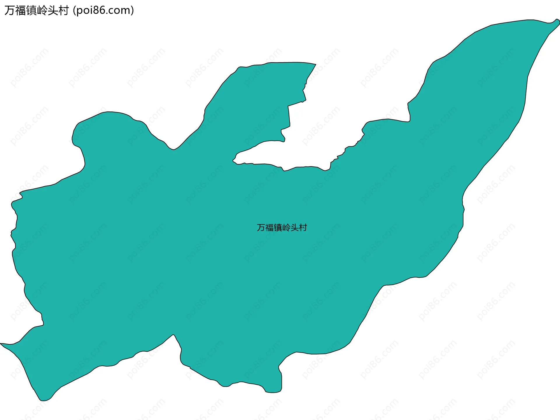 万福镇岭头村边界地图