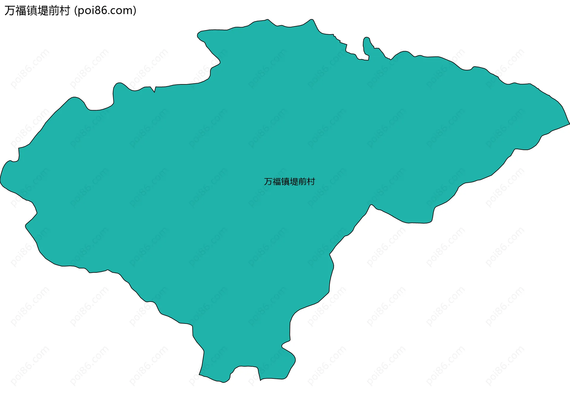 万福镇堤前村边界地图