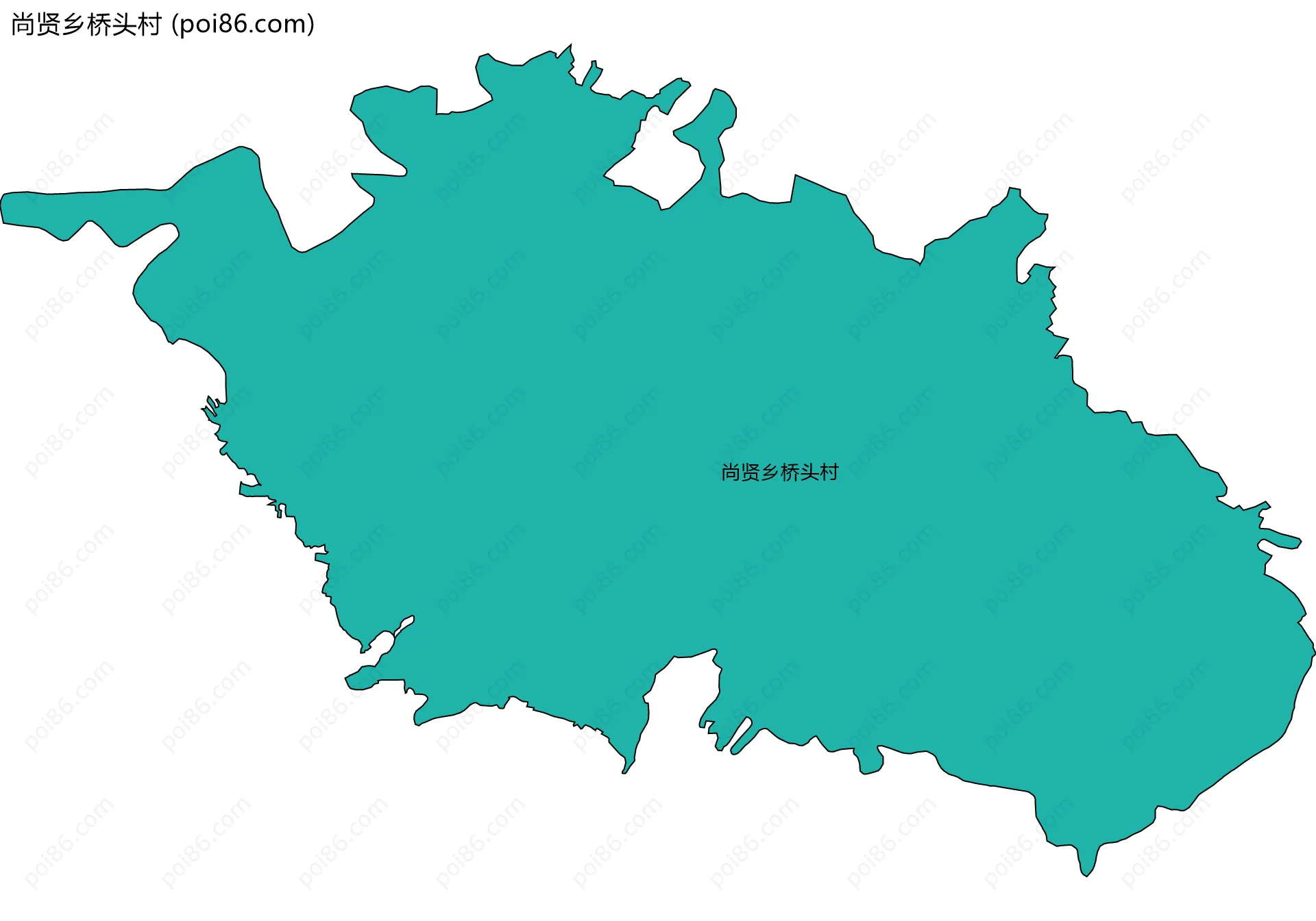 尚贤乡桥头村边界地图