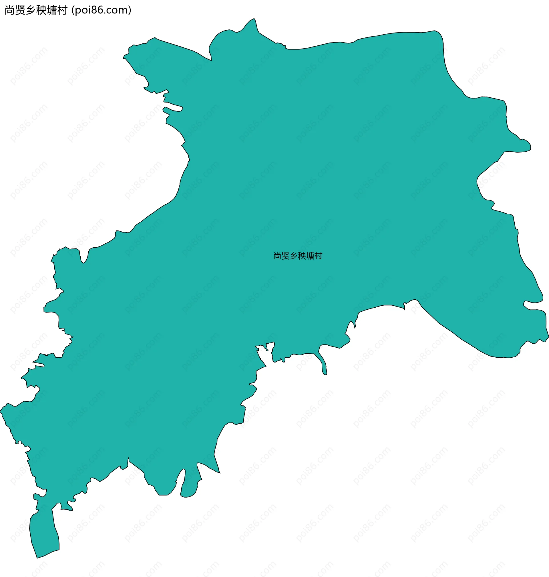 尚贤乡秧塘村边界地图