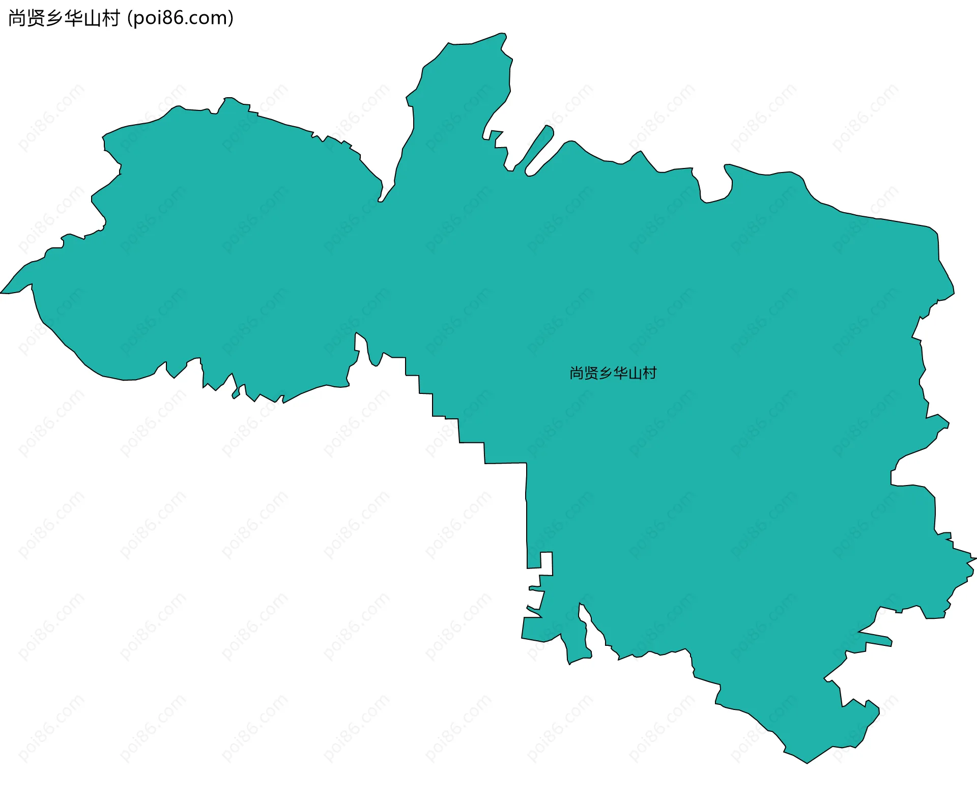 尚贤乡华山村边界地图