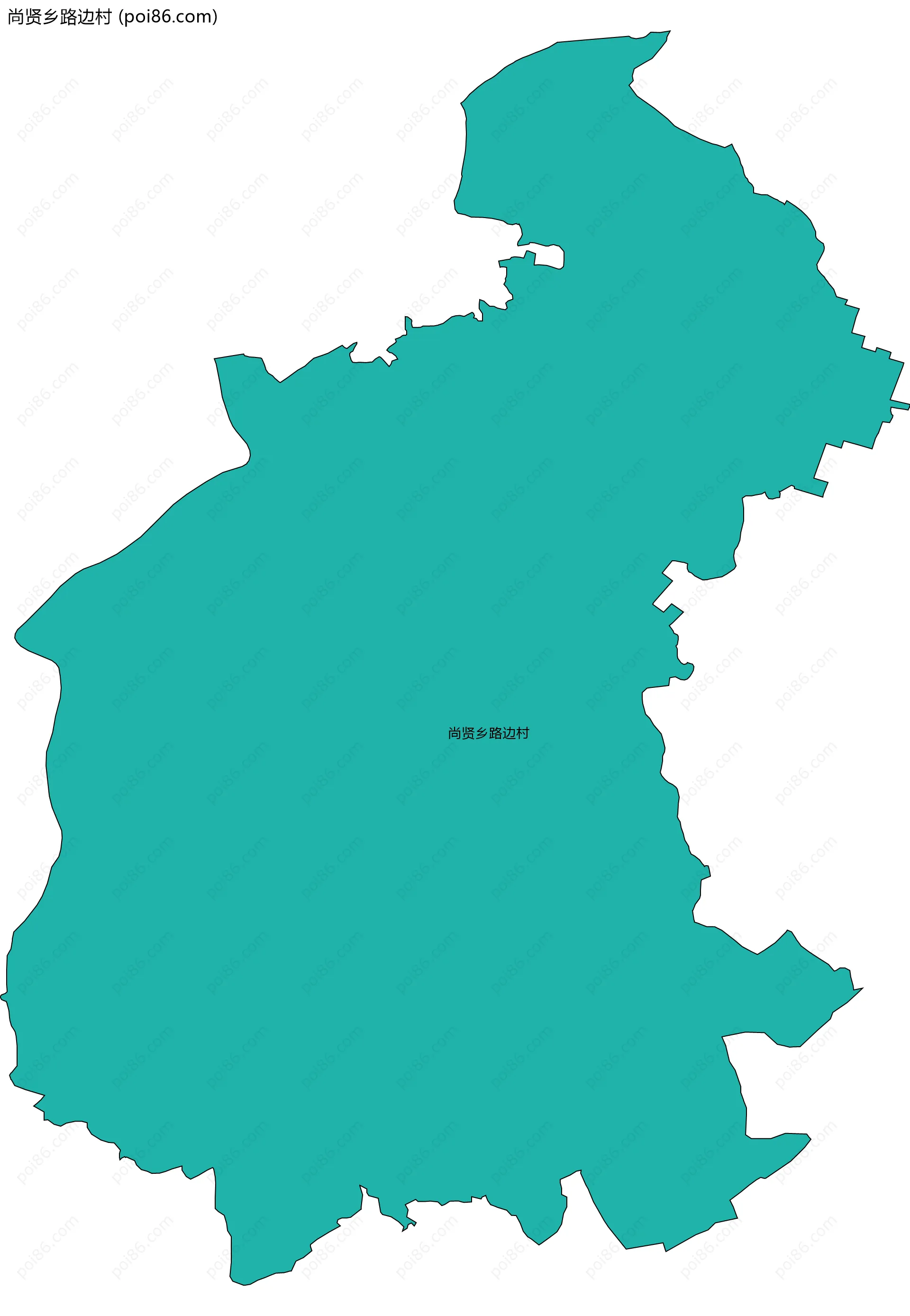 尚贤乡路边村边界地图
