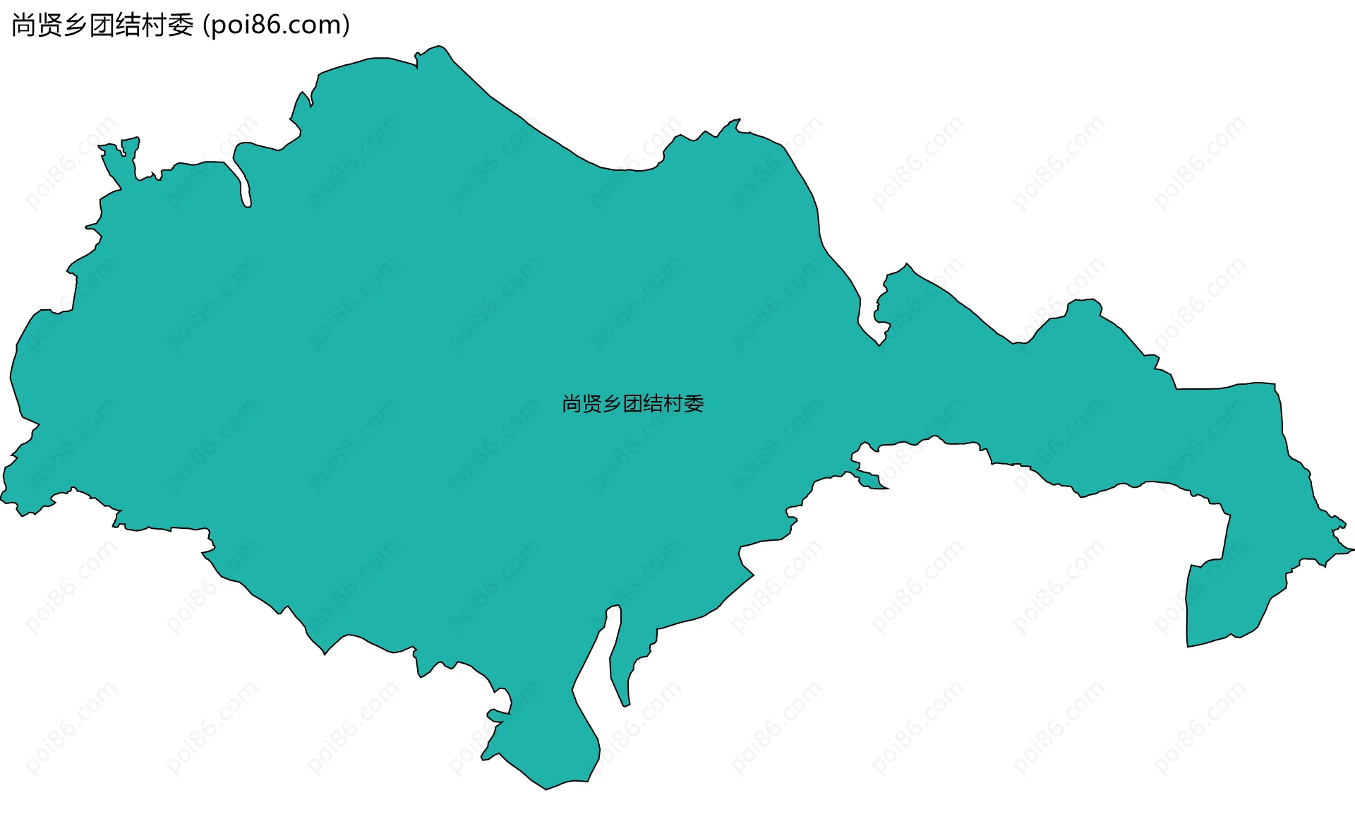 尚贤乡团结村委边界地图