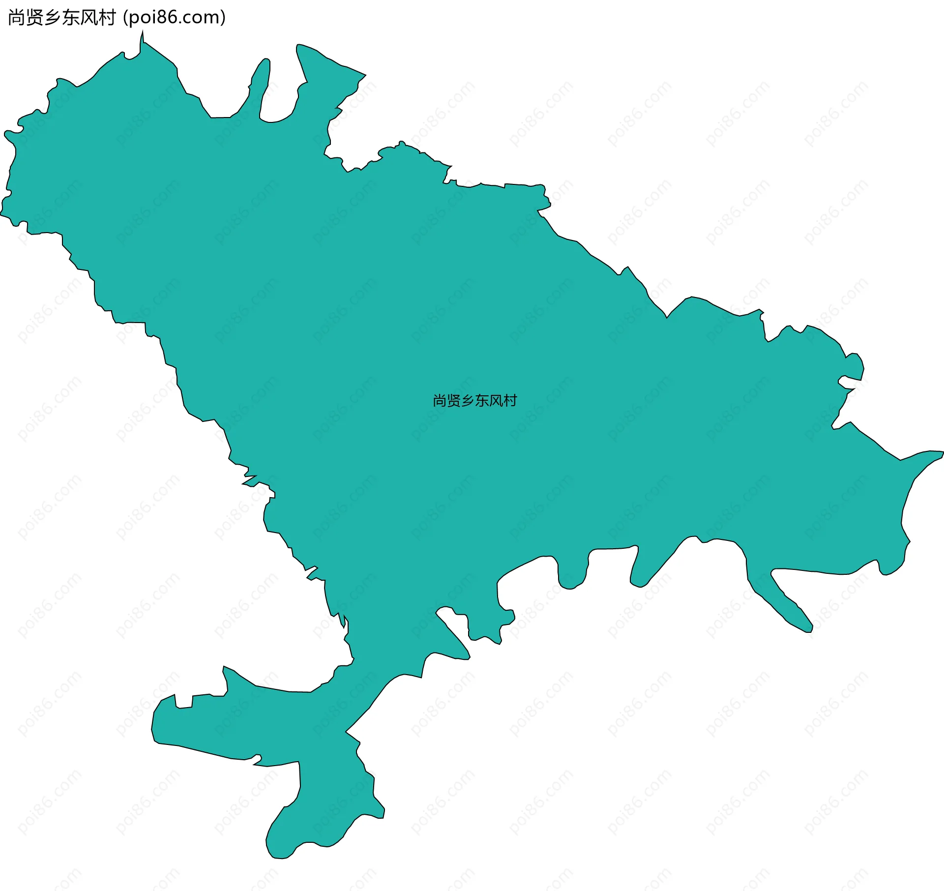 尚贤乡东风村边界地图