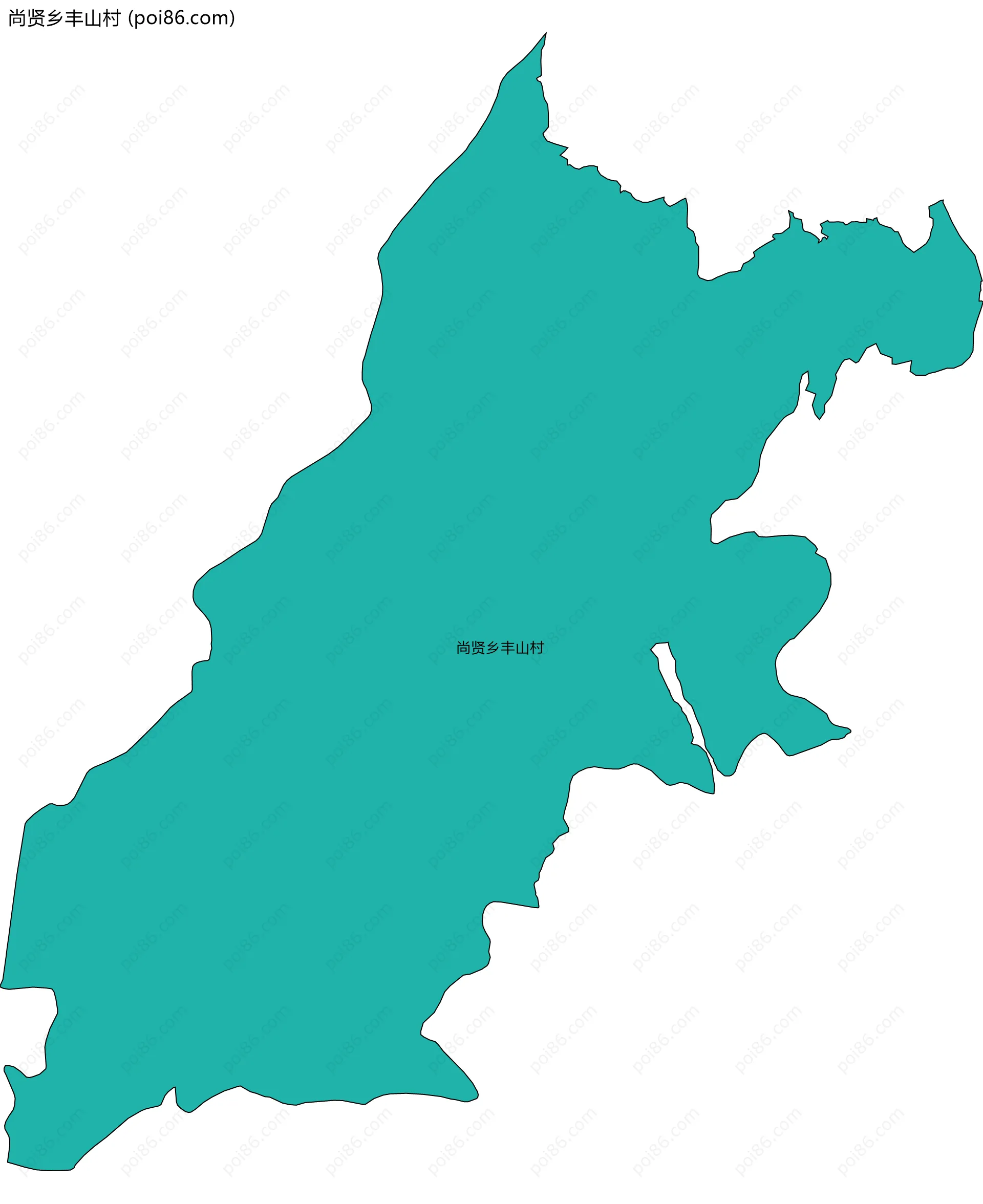 尚贤乡丰山村边界地图