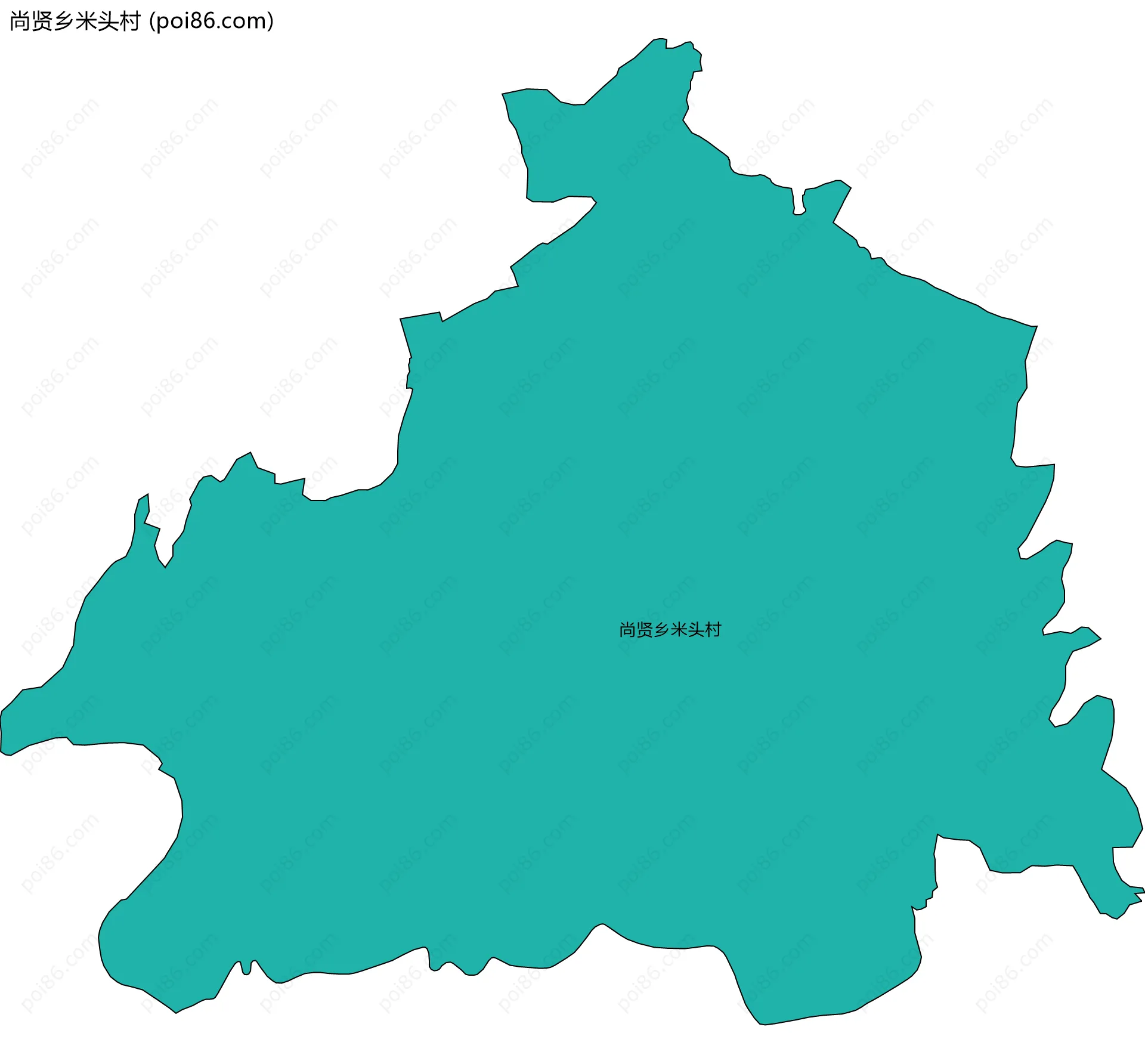 尚贤乡米头村边界地图