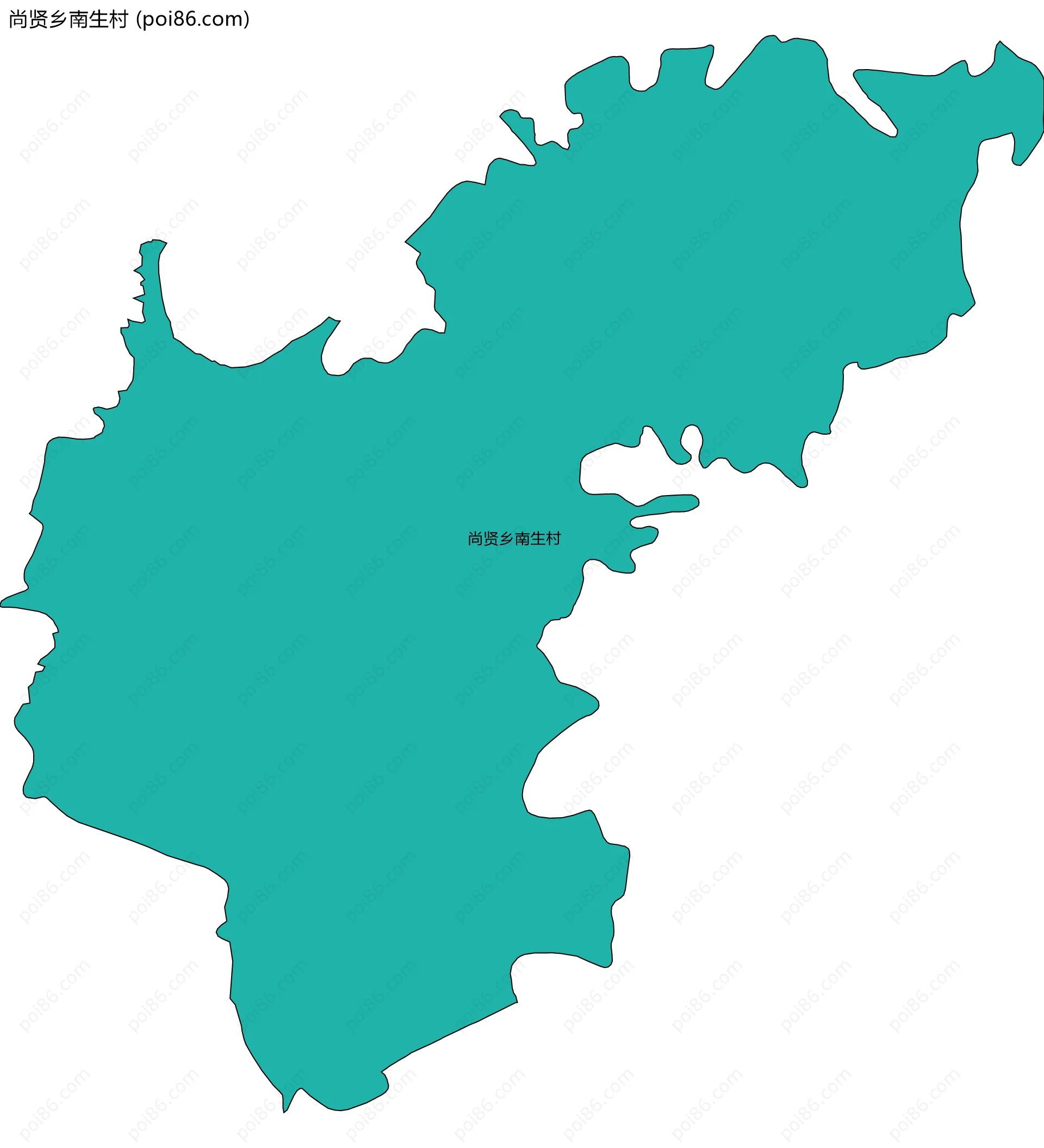 尚贤乡南生村边界地图