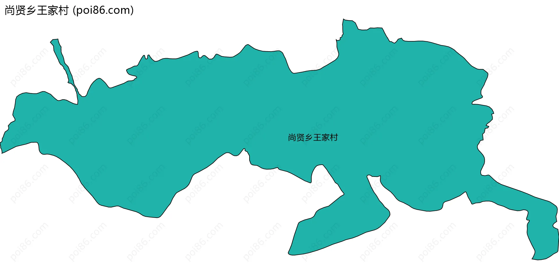 尚贤乡王家村边界地图