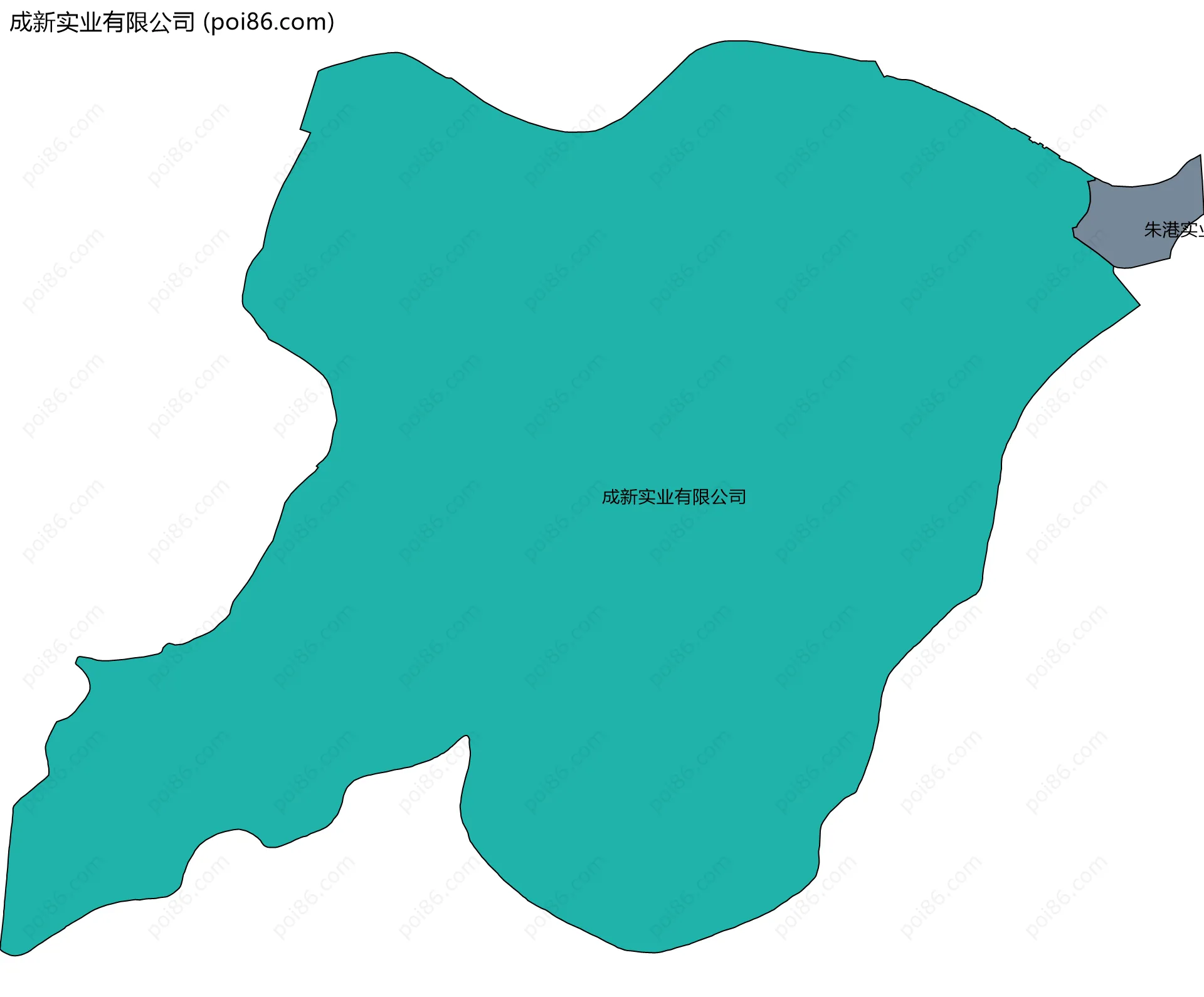 成新实业有限公司边界地图(五级行政区划)