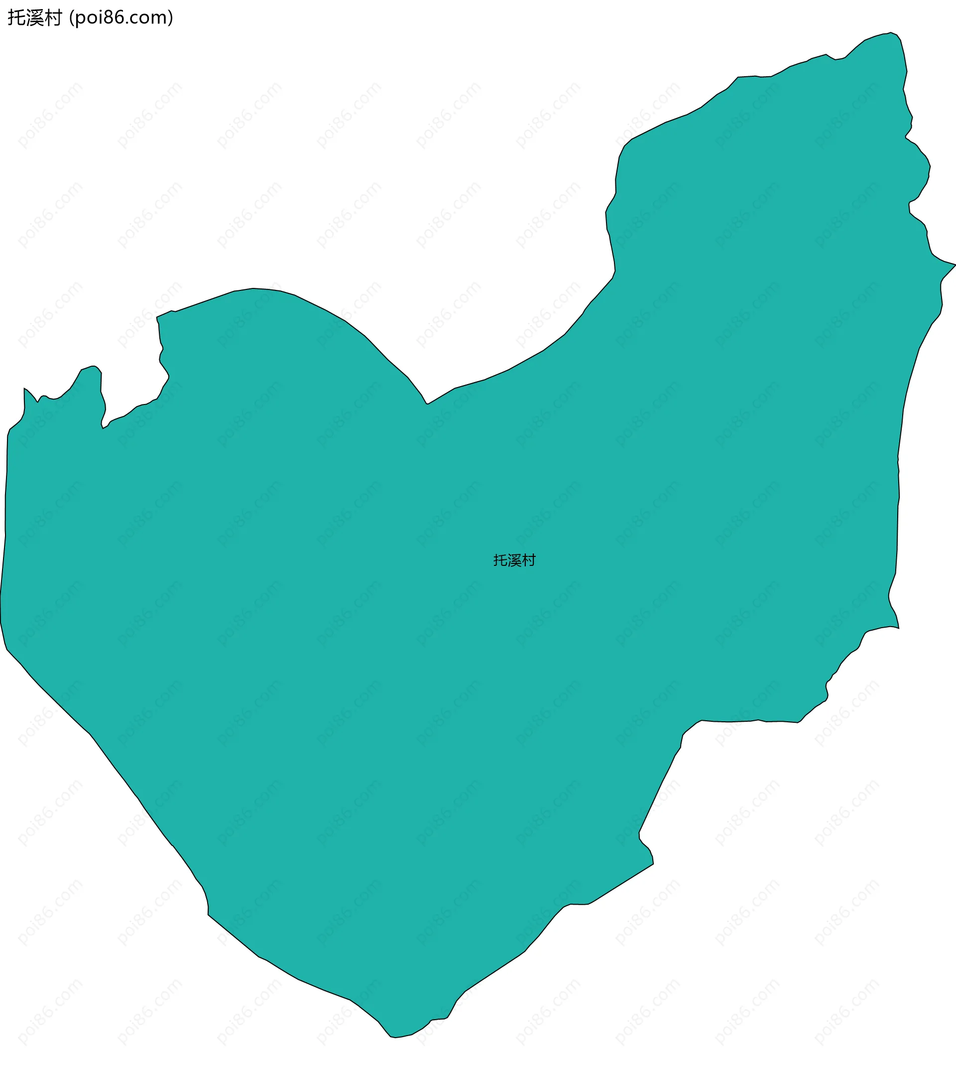 托溪村边界地图