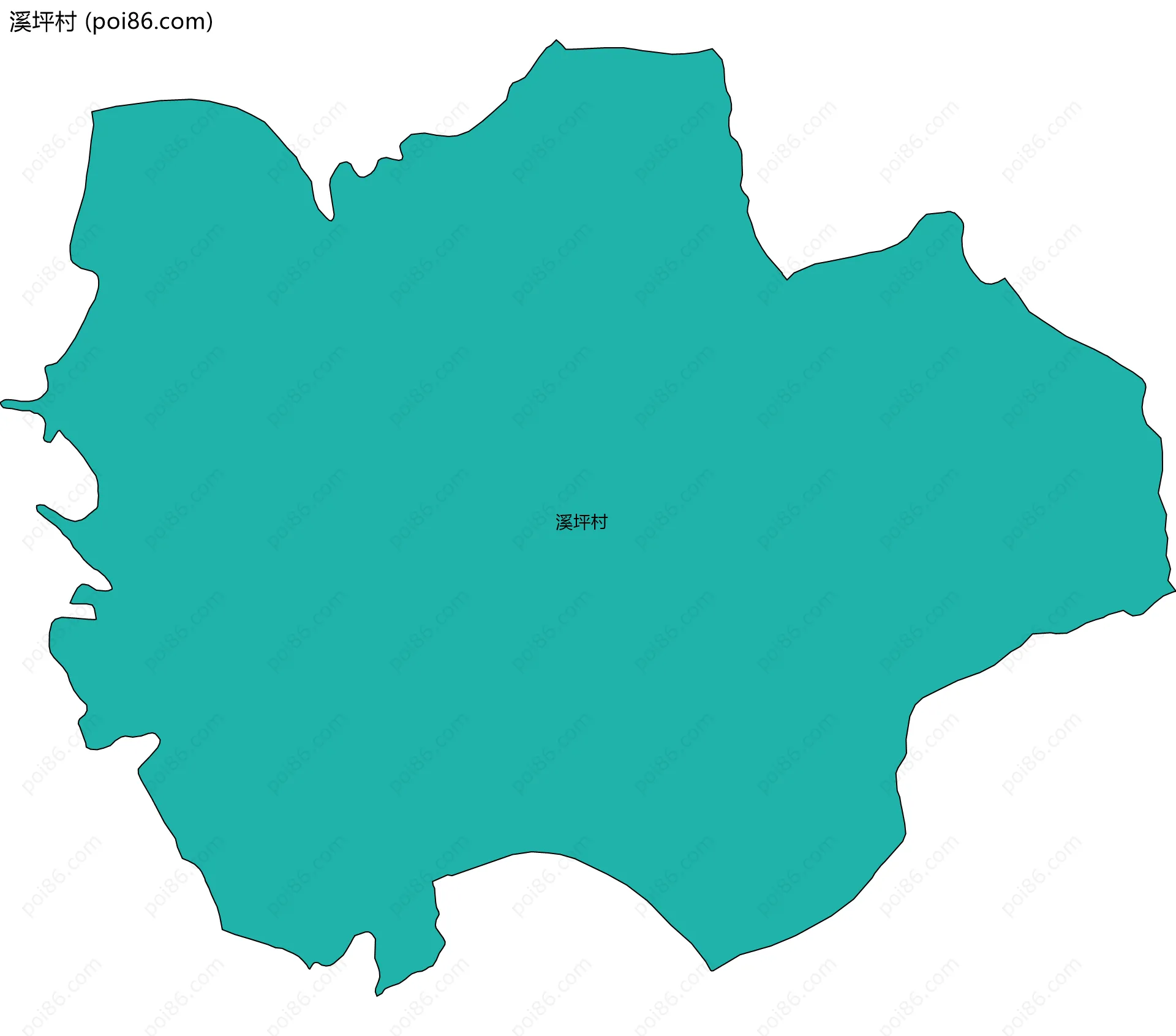 溪坪村边界地图