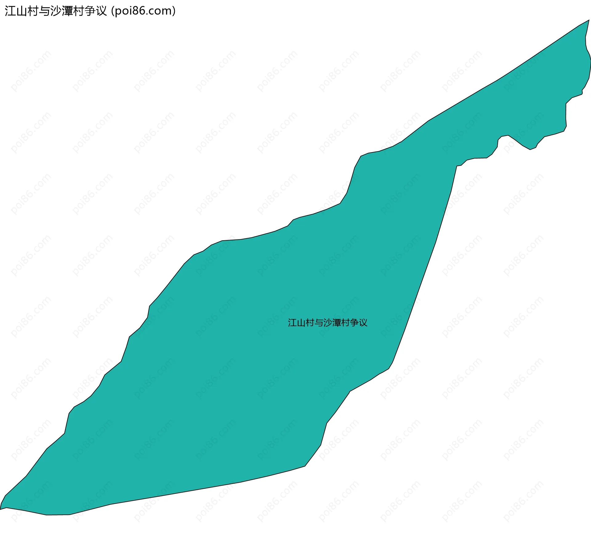 江山村与沙潭村争议边界地图