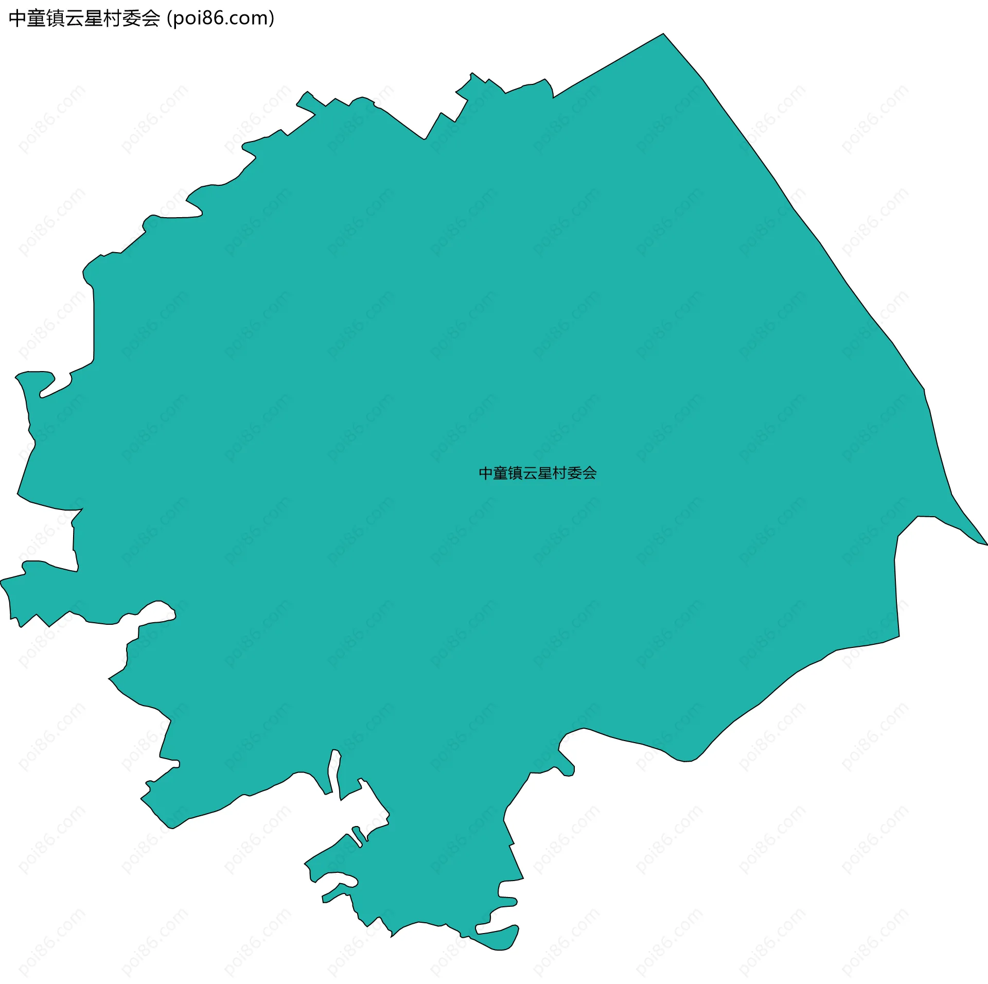 中童镇云星村委会边界地图