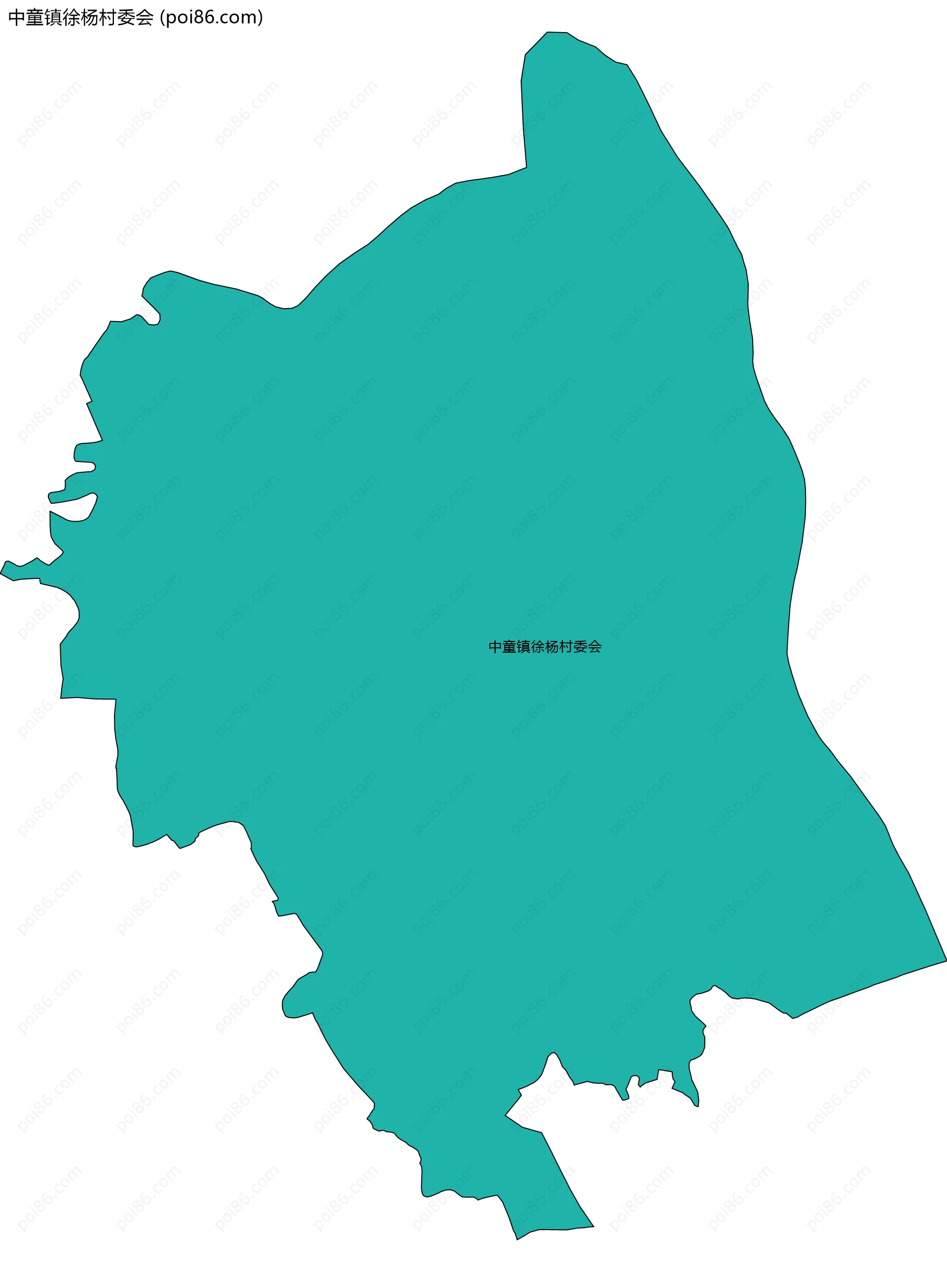 中童镇徐杨村委会边界地图