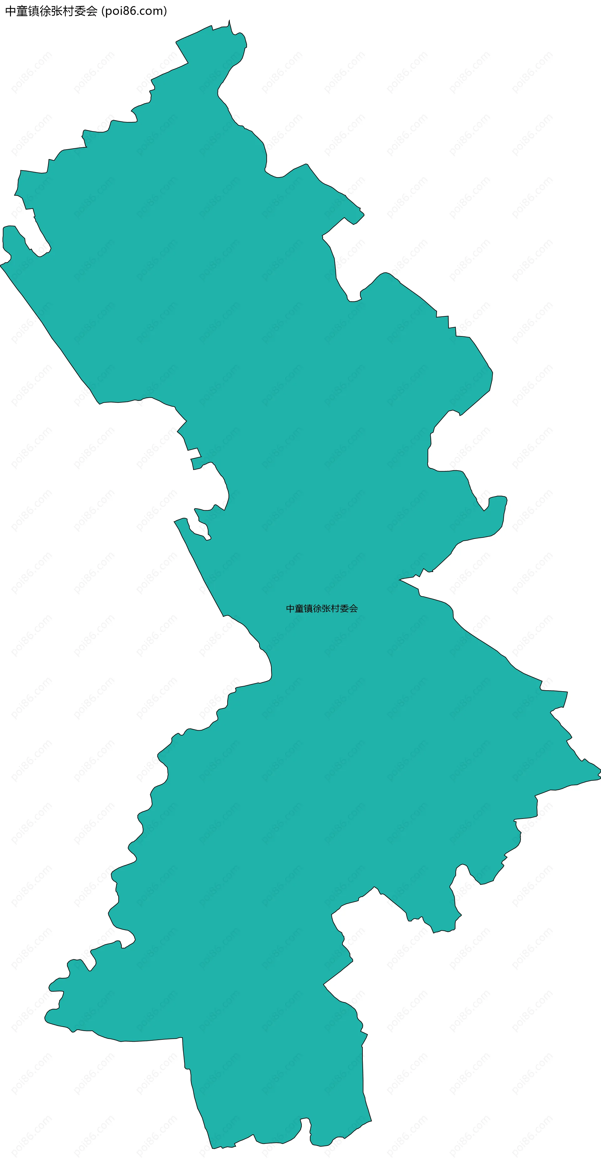 中童镇徐张村委会边界地图