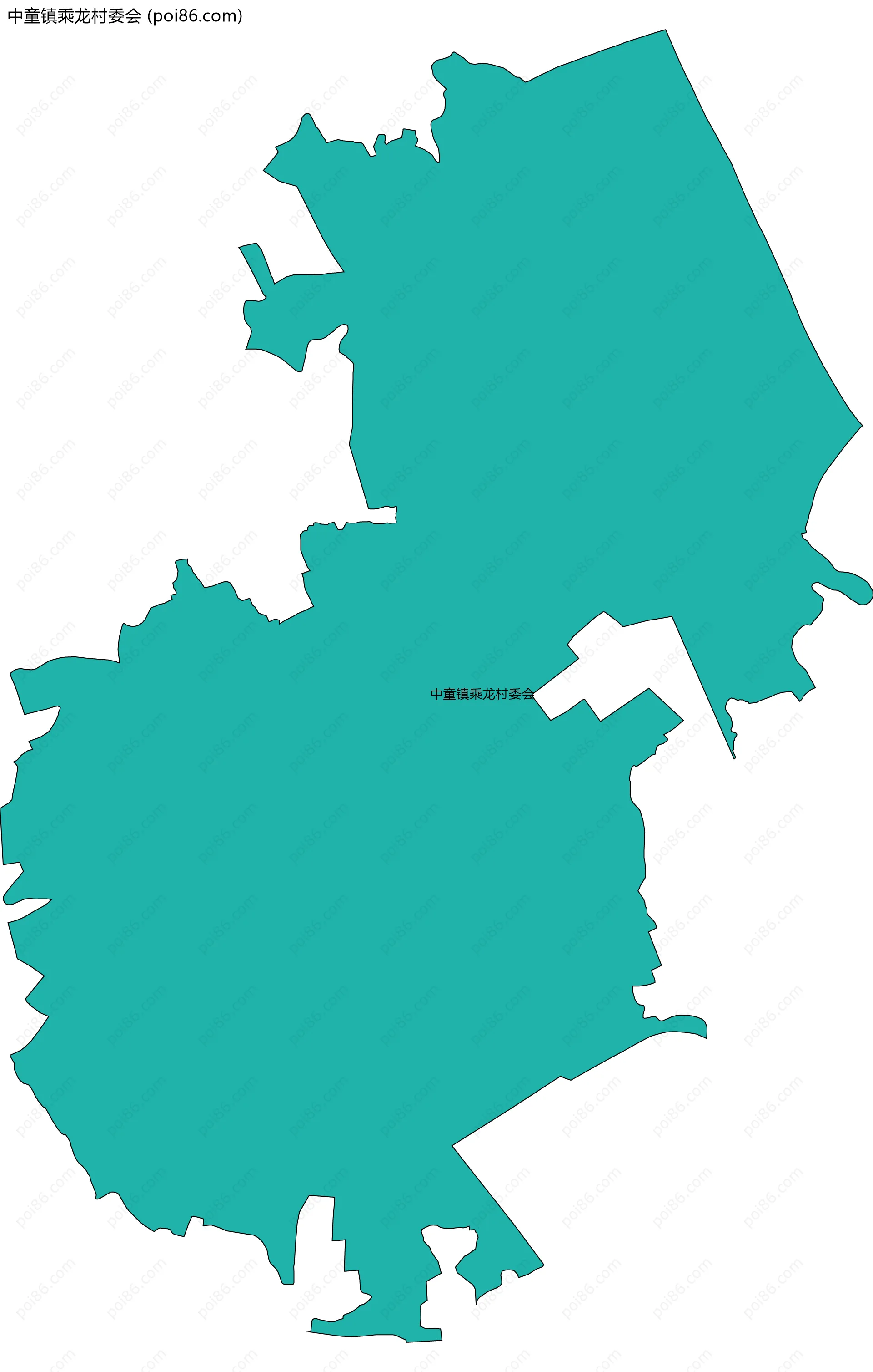 中童镇乘龙村委会边界地图