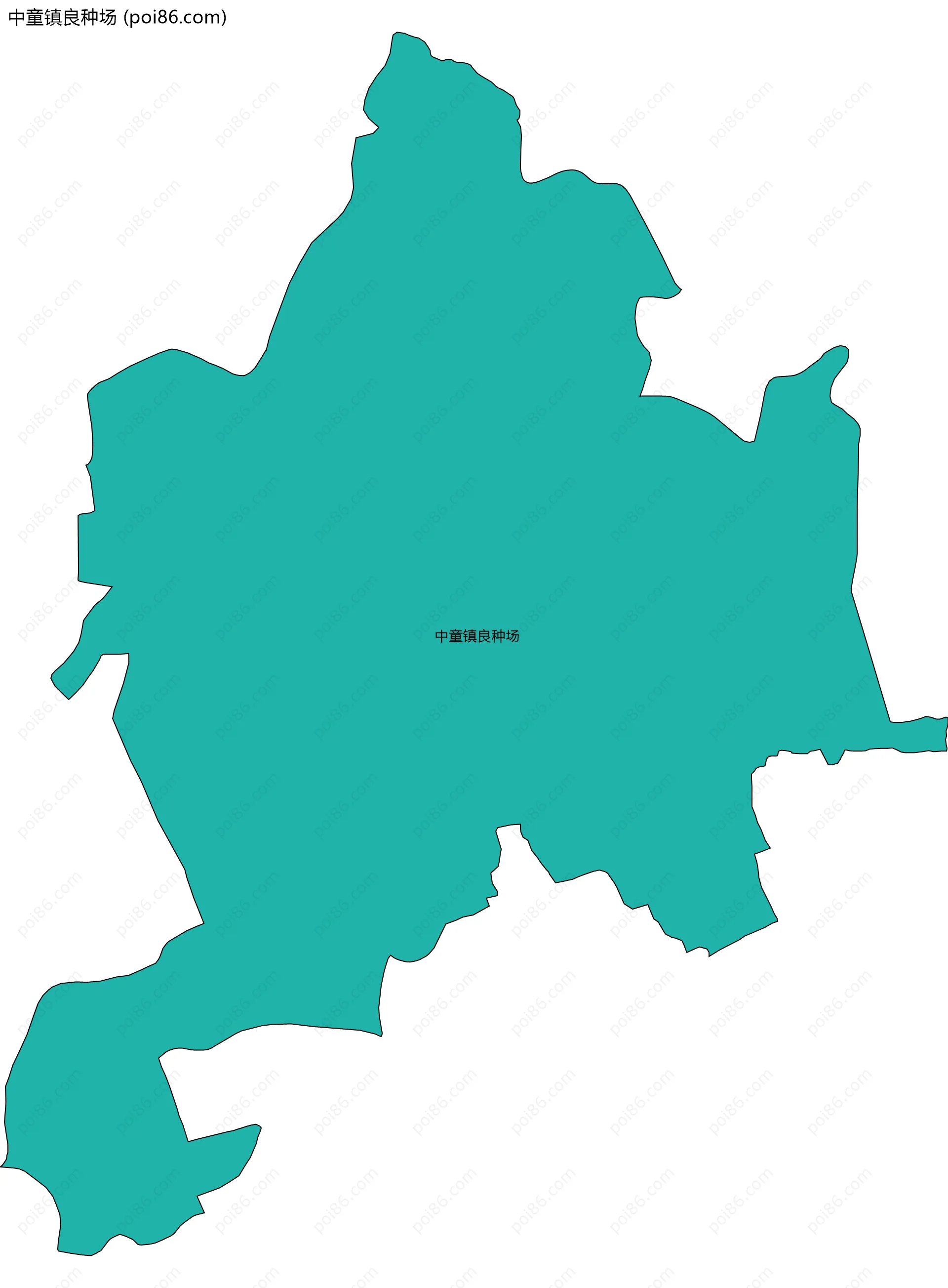 中童镇良种场边界地图