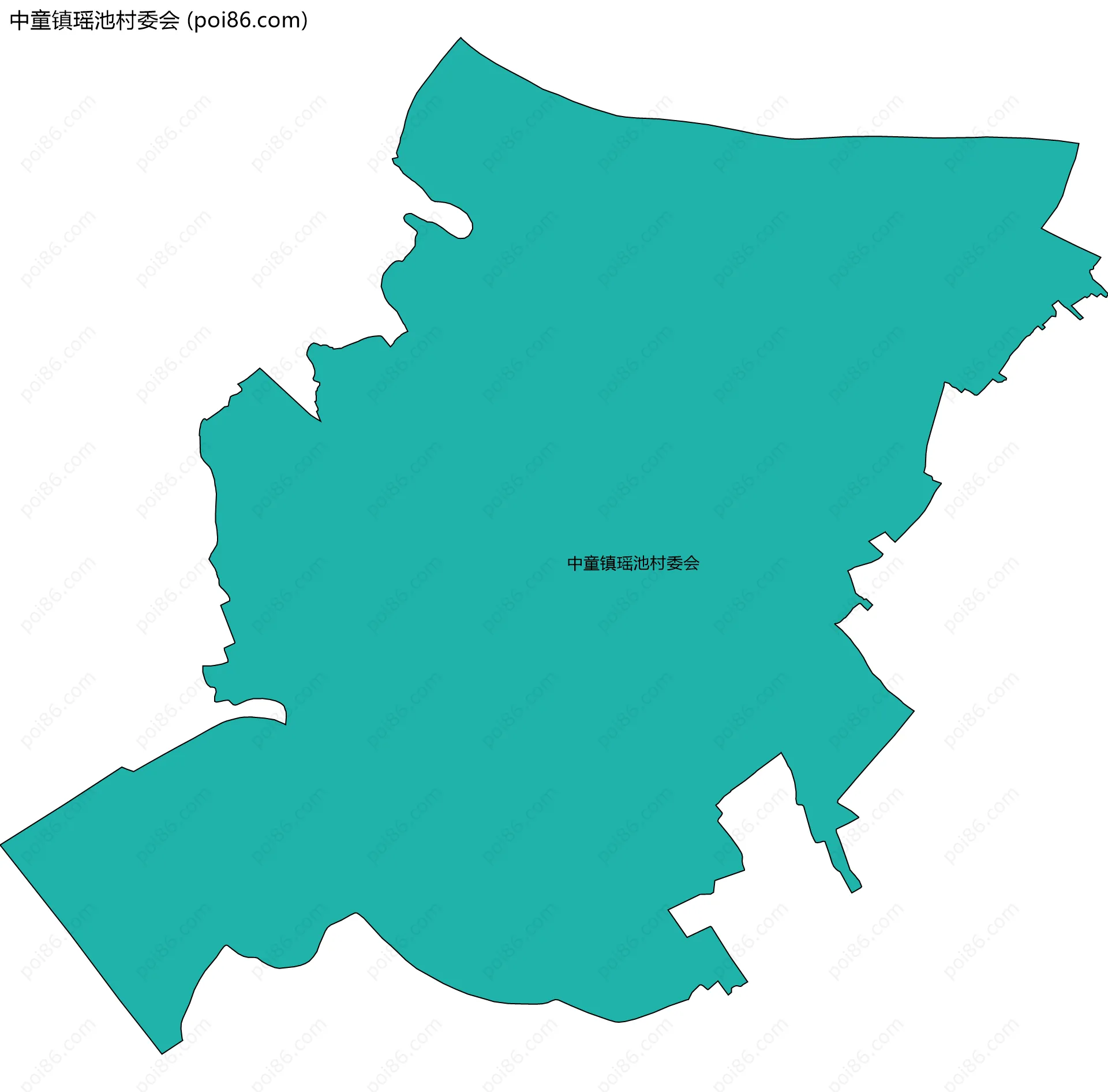 中童镇瑶池村委会边界地图