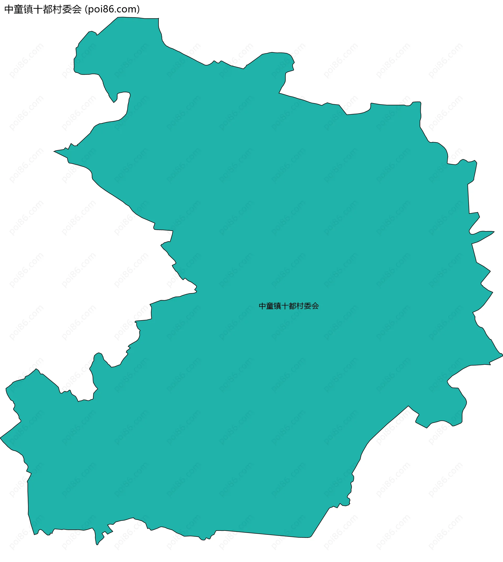 中童镇十都村委会边界地图