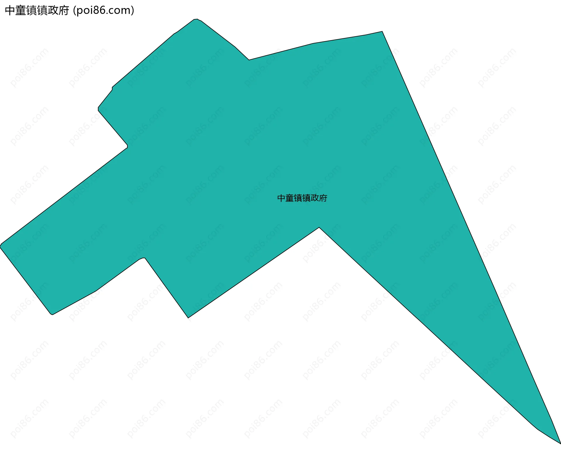 中童镇镇政府边界地图