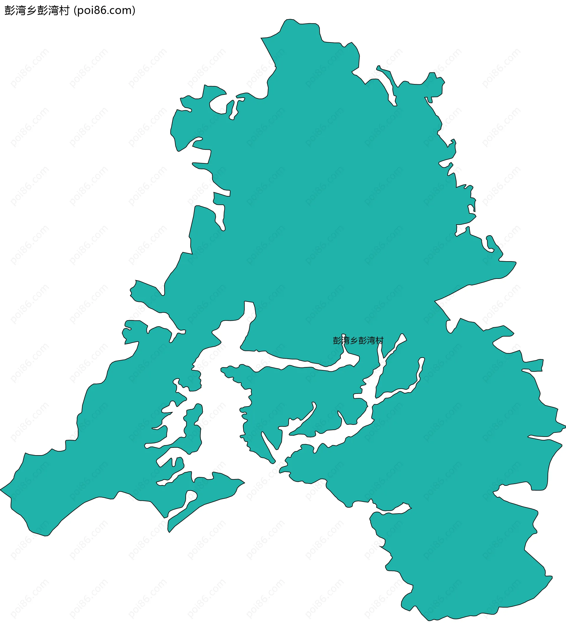 彭湾乡彭湾村边界地图