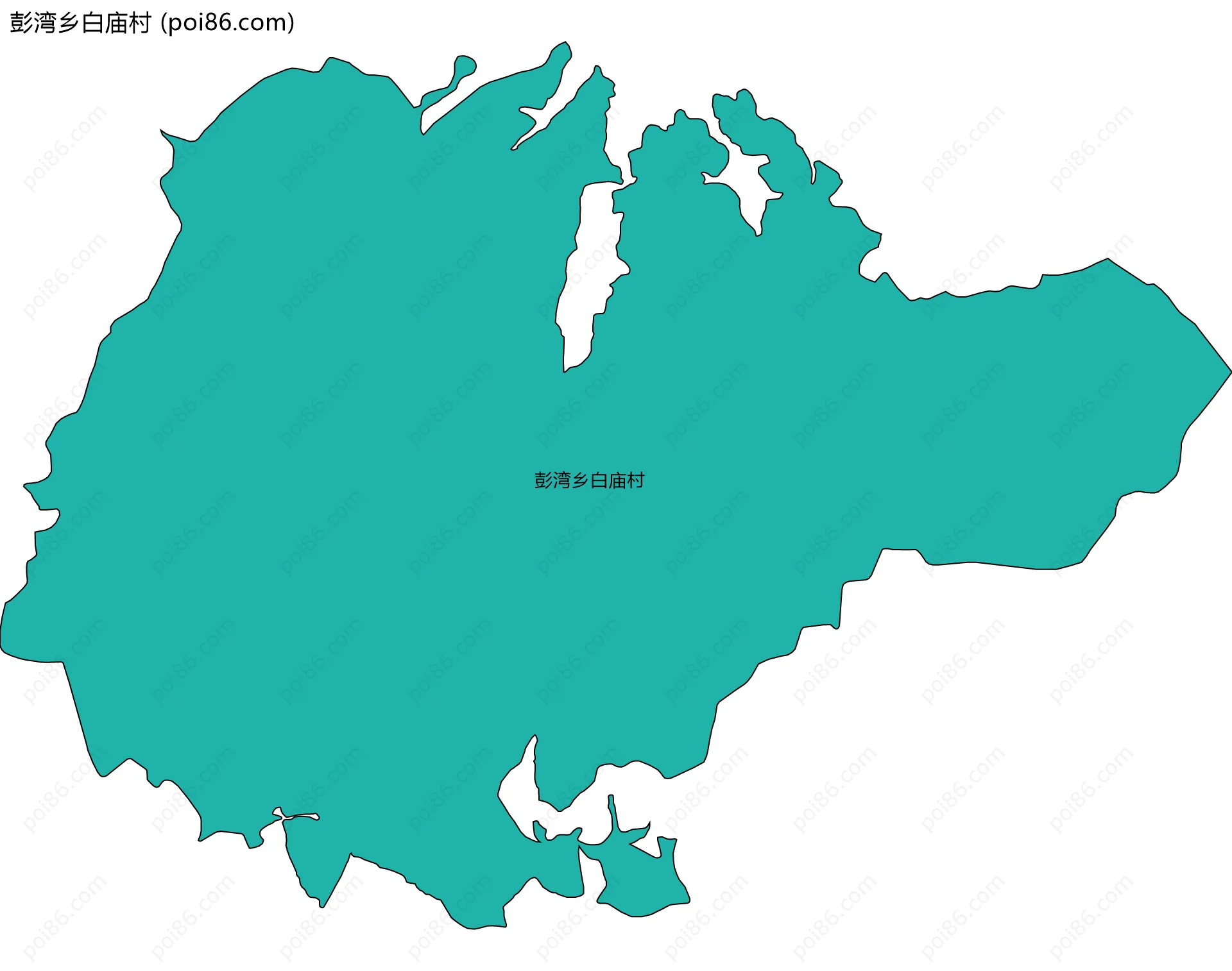 彭湾乡白庙村边界地图