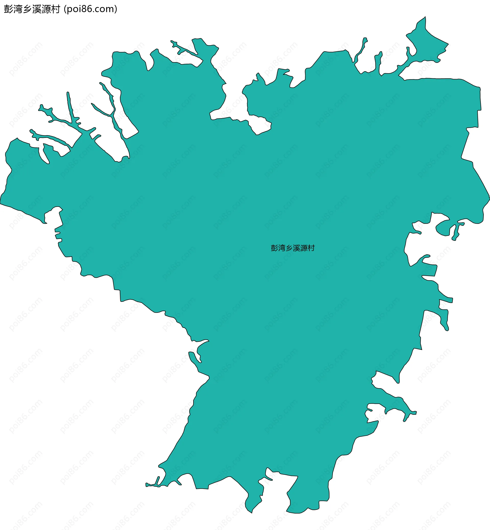 彭湾乡溪源村边界地图