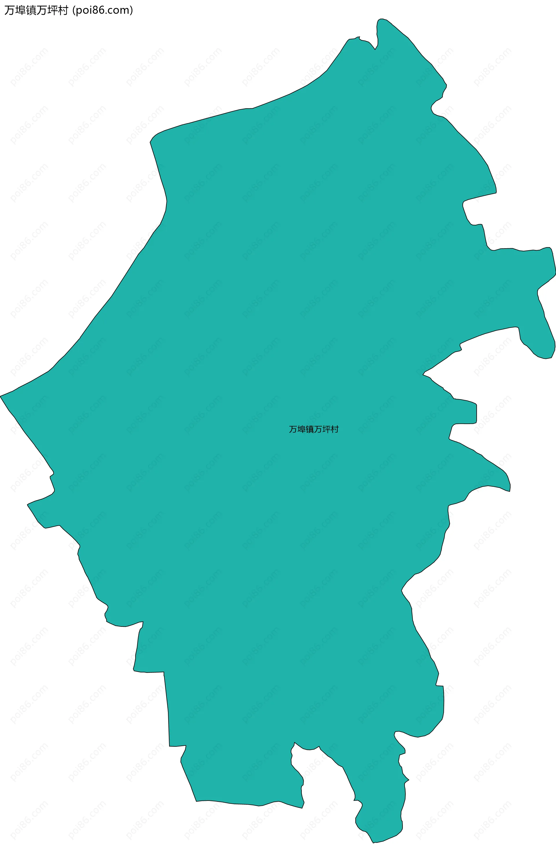 万埠镇万坪村边界地图