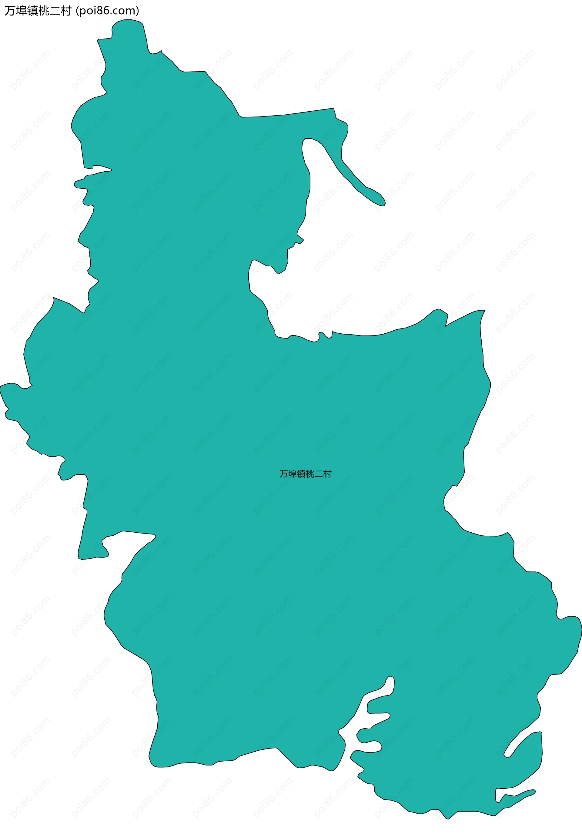 万埠镇桃二村边界地图