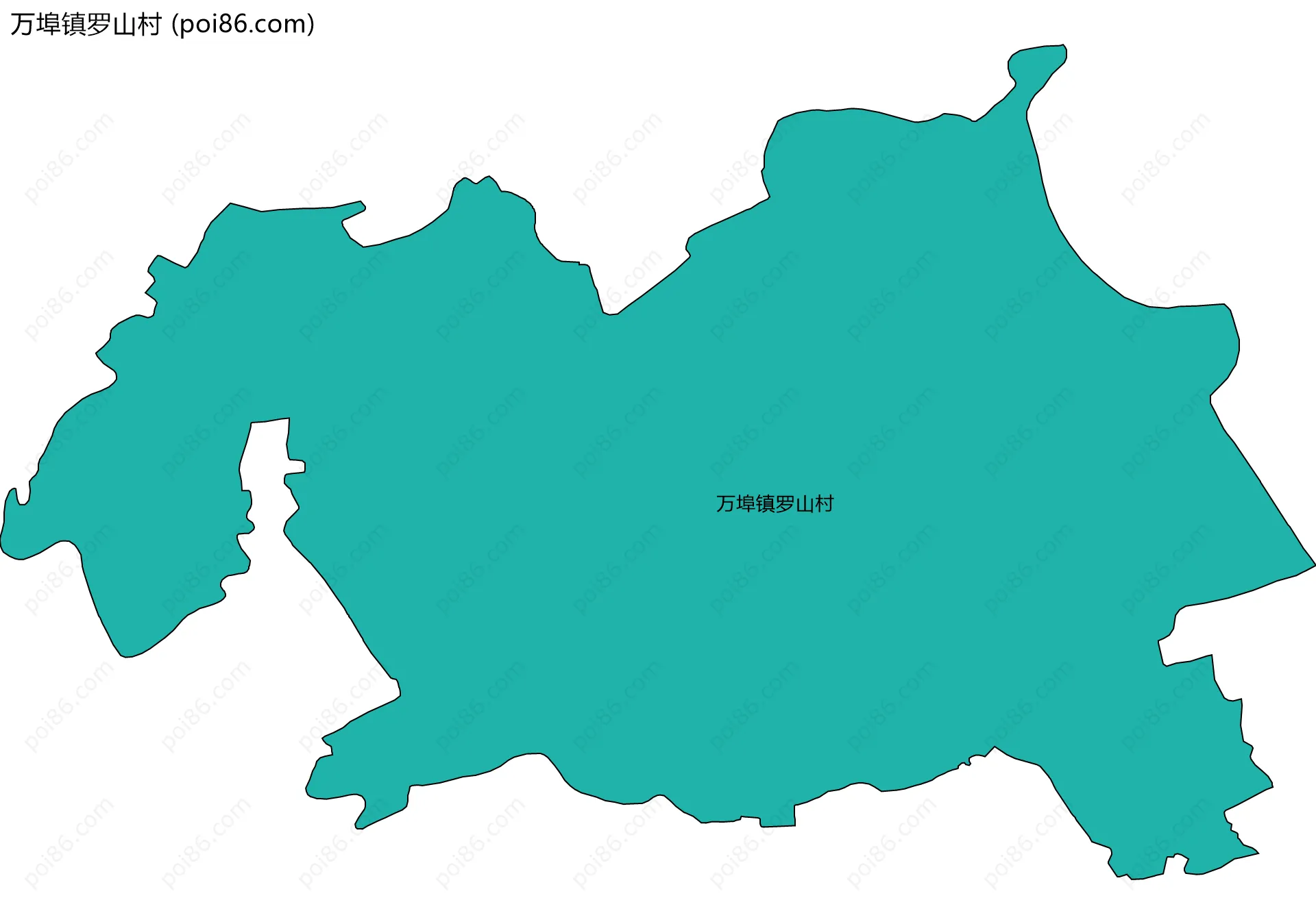 万埠镇罗山村边界地图
