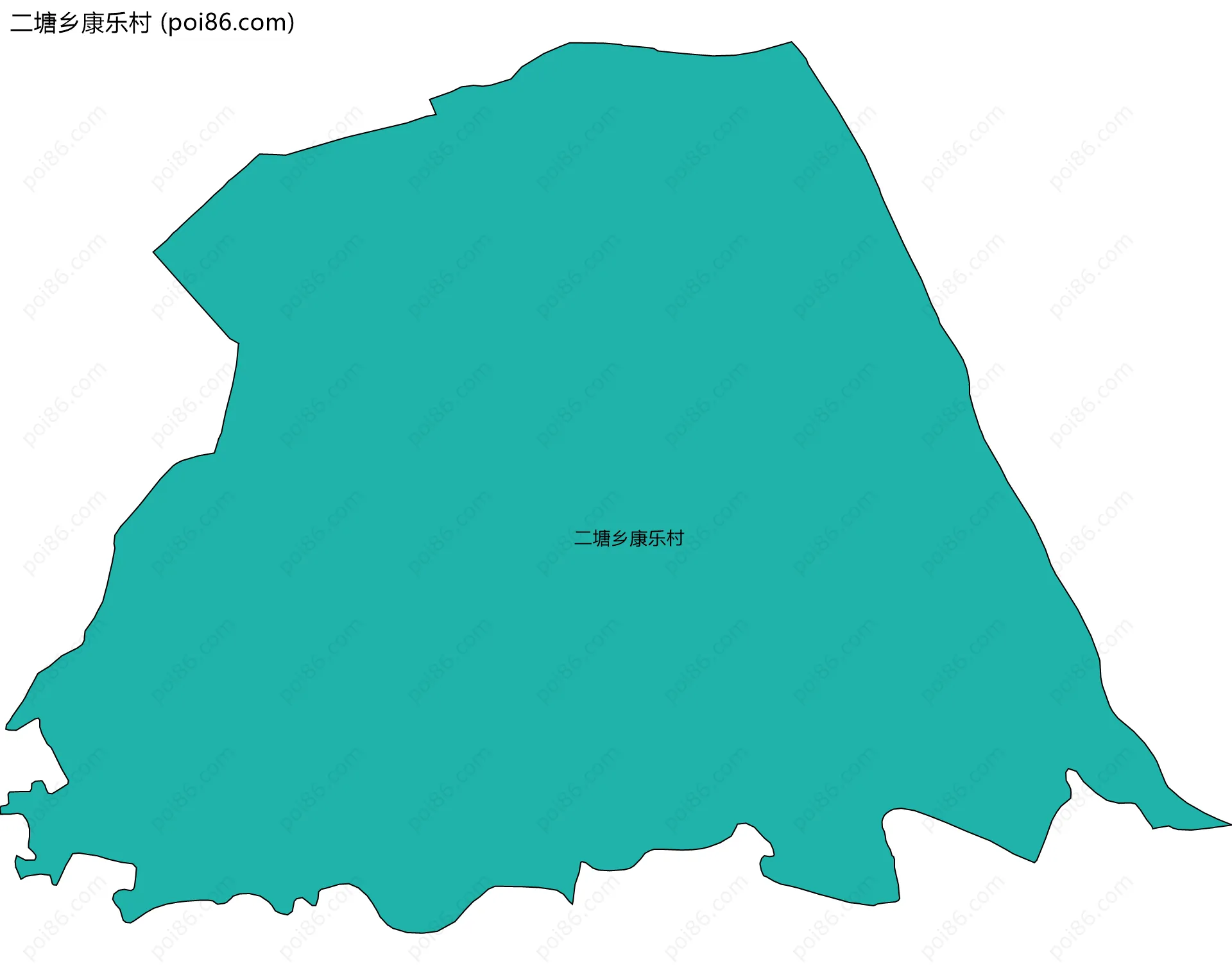 二塘乡康乐村边界地图