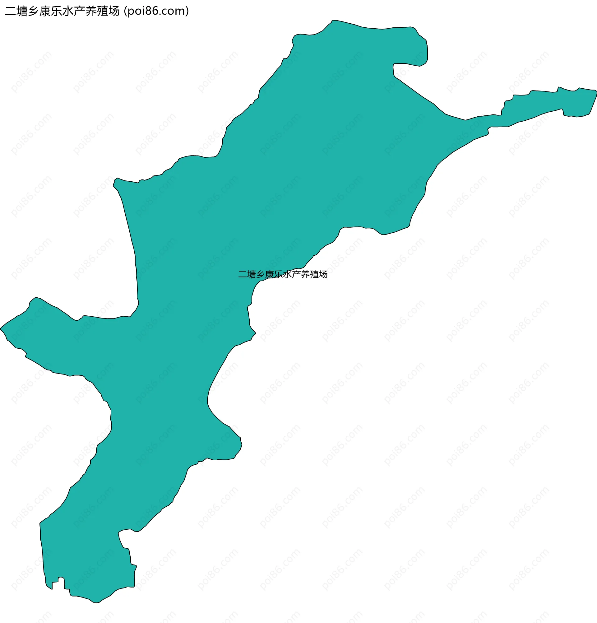 二塘乡康乐水产养殖场边界地图