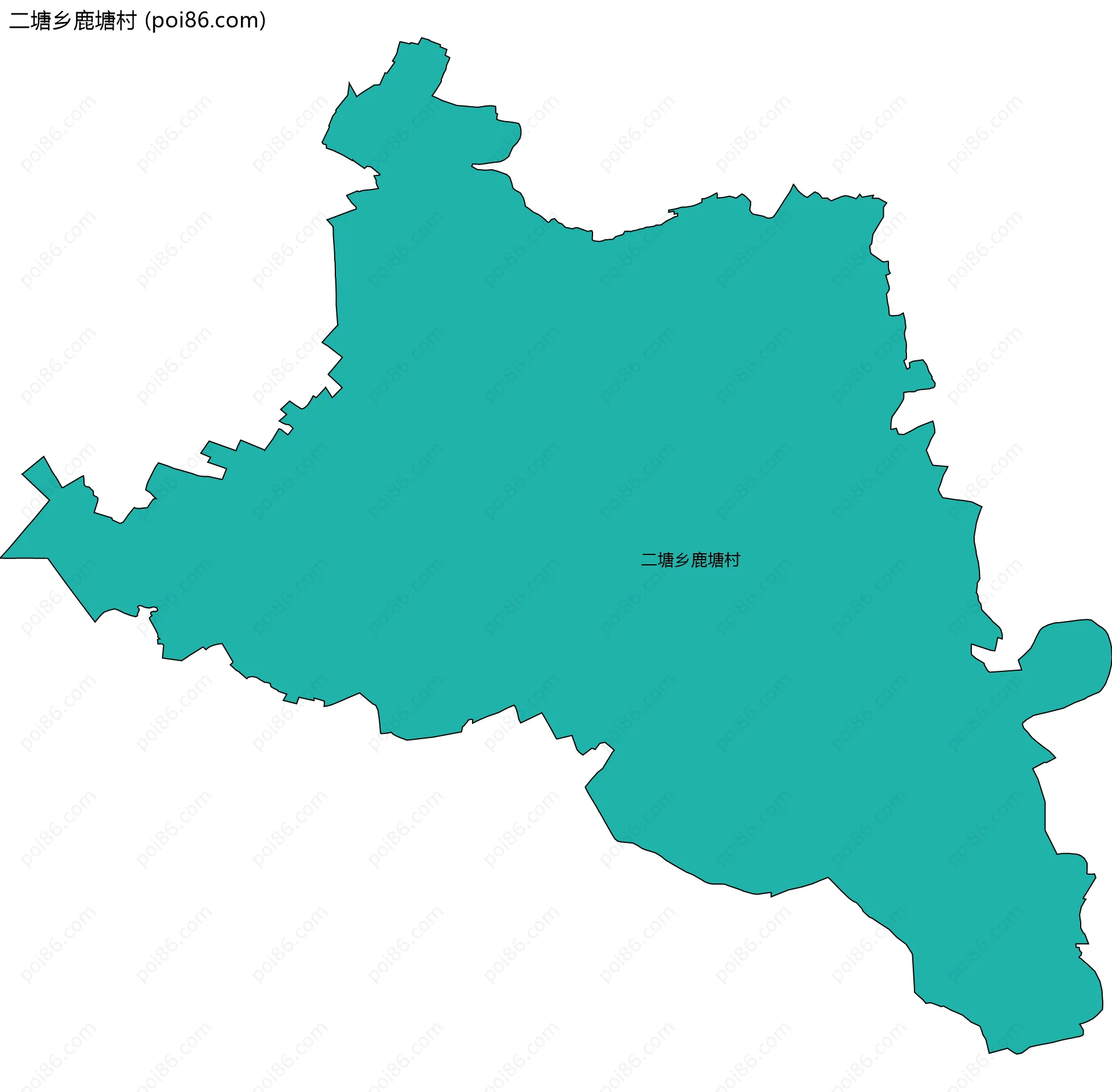 二塘乡鹿塘村边界地图