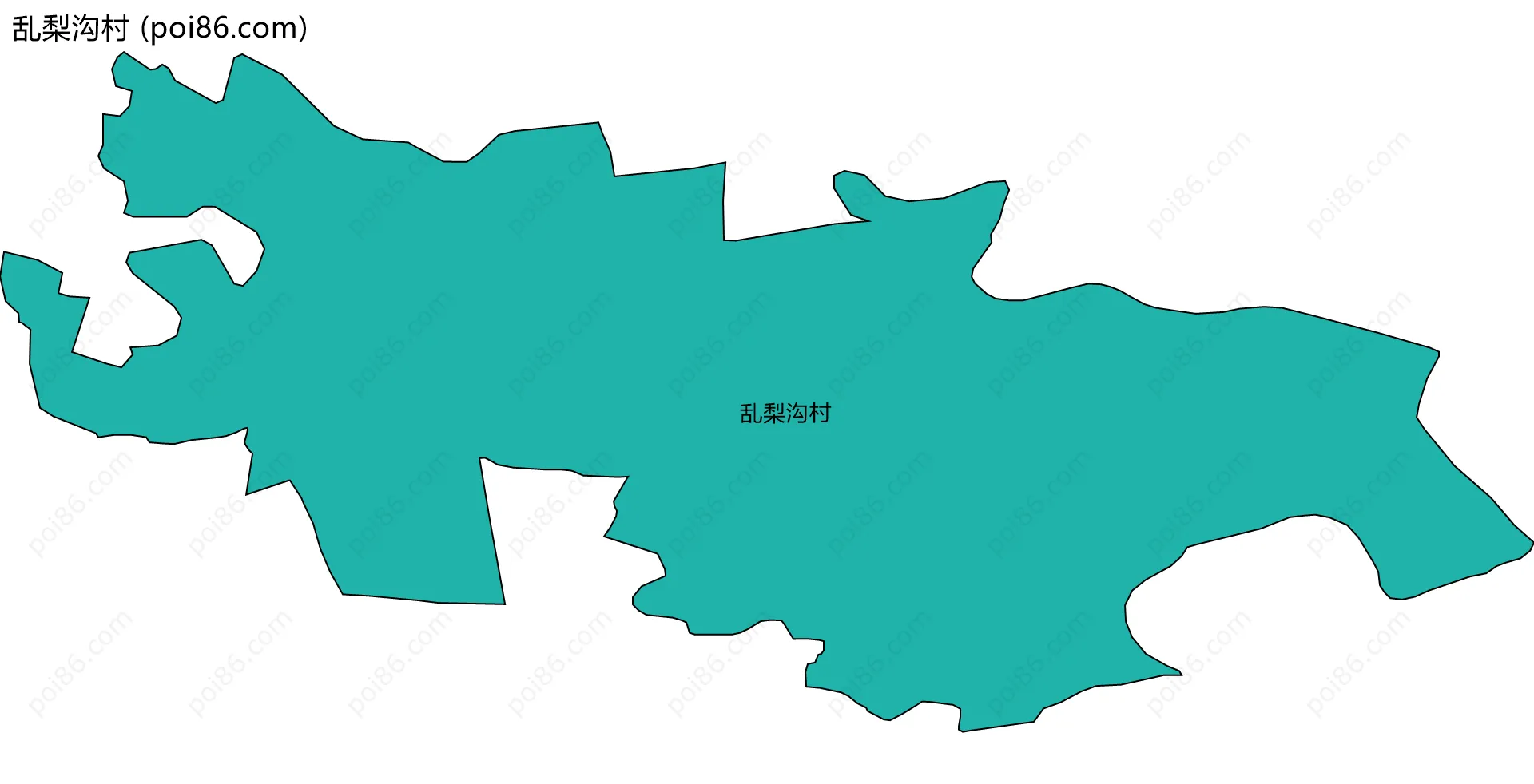 乱梨沟村边界地图