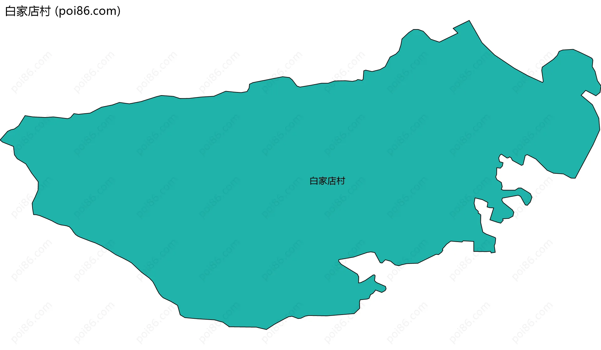 白家店村边界地图