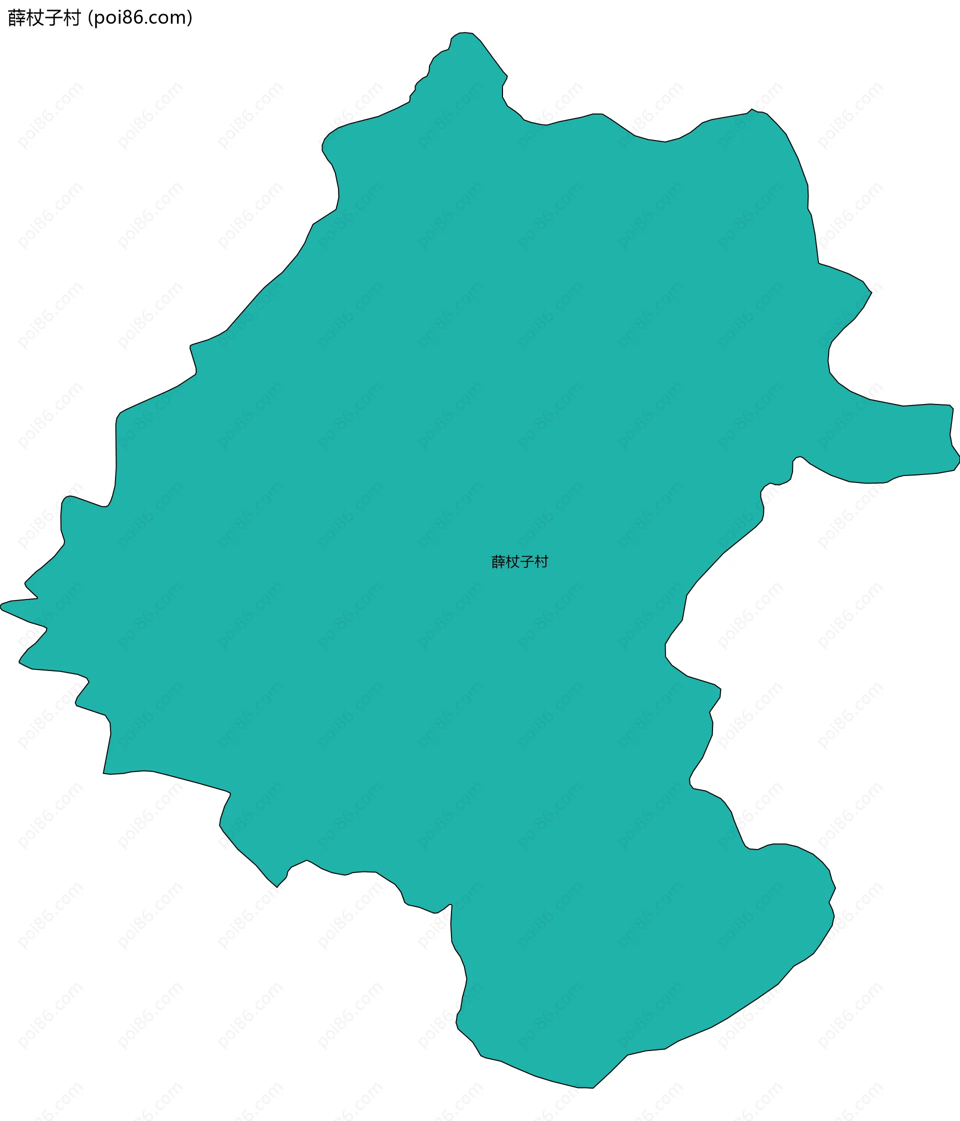 薛杖子村边界地图