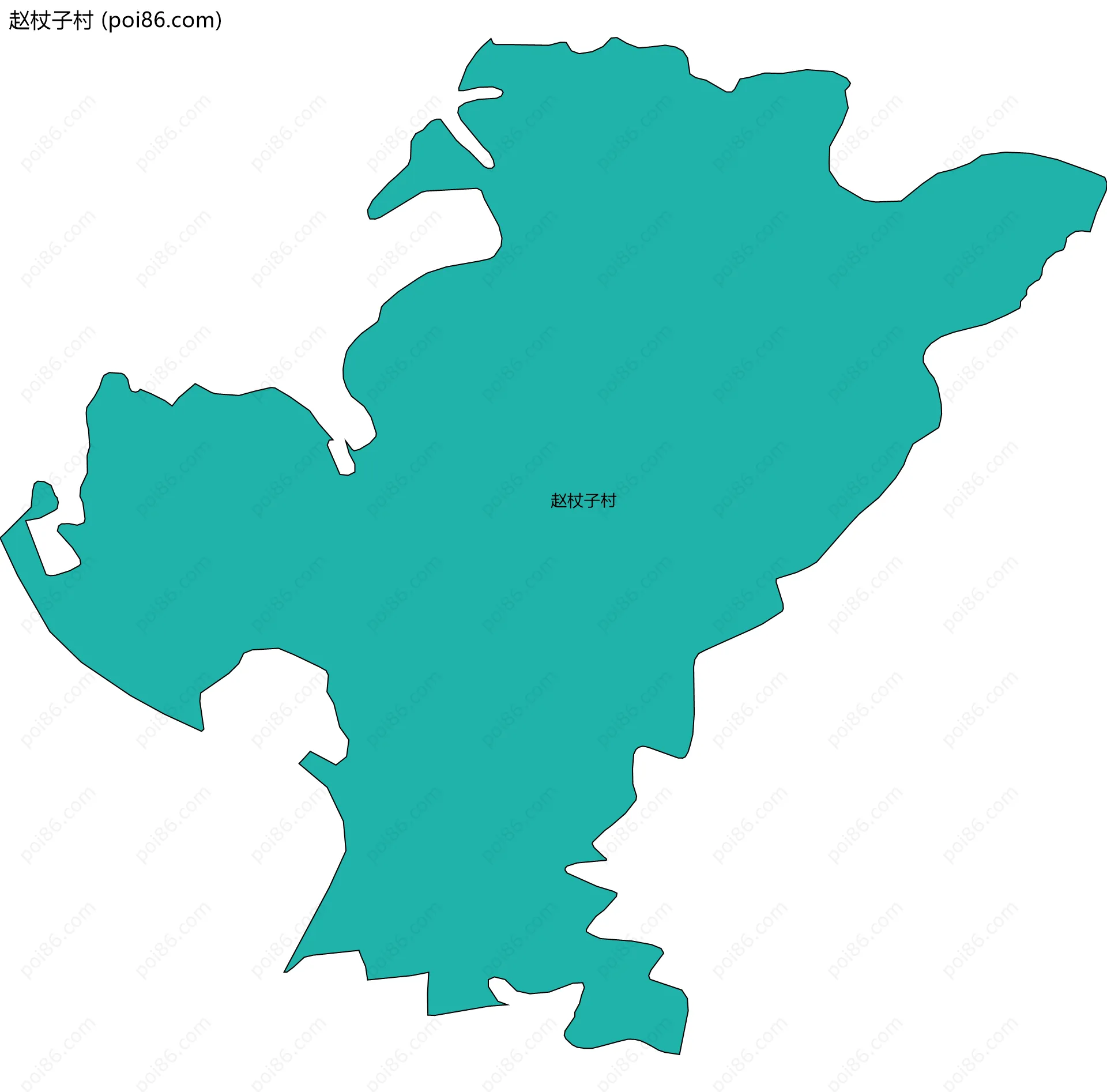赵杖子村边界地图