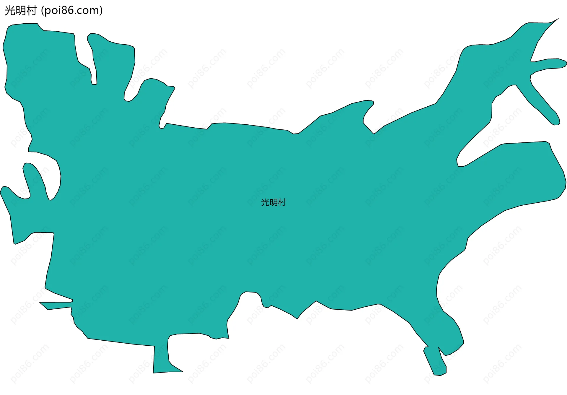 光明村边界地图