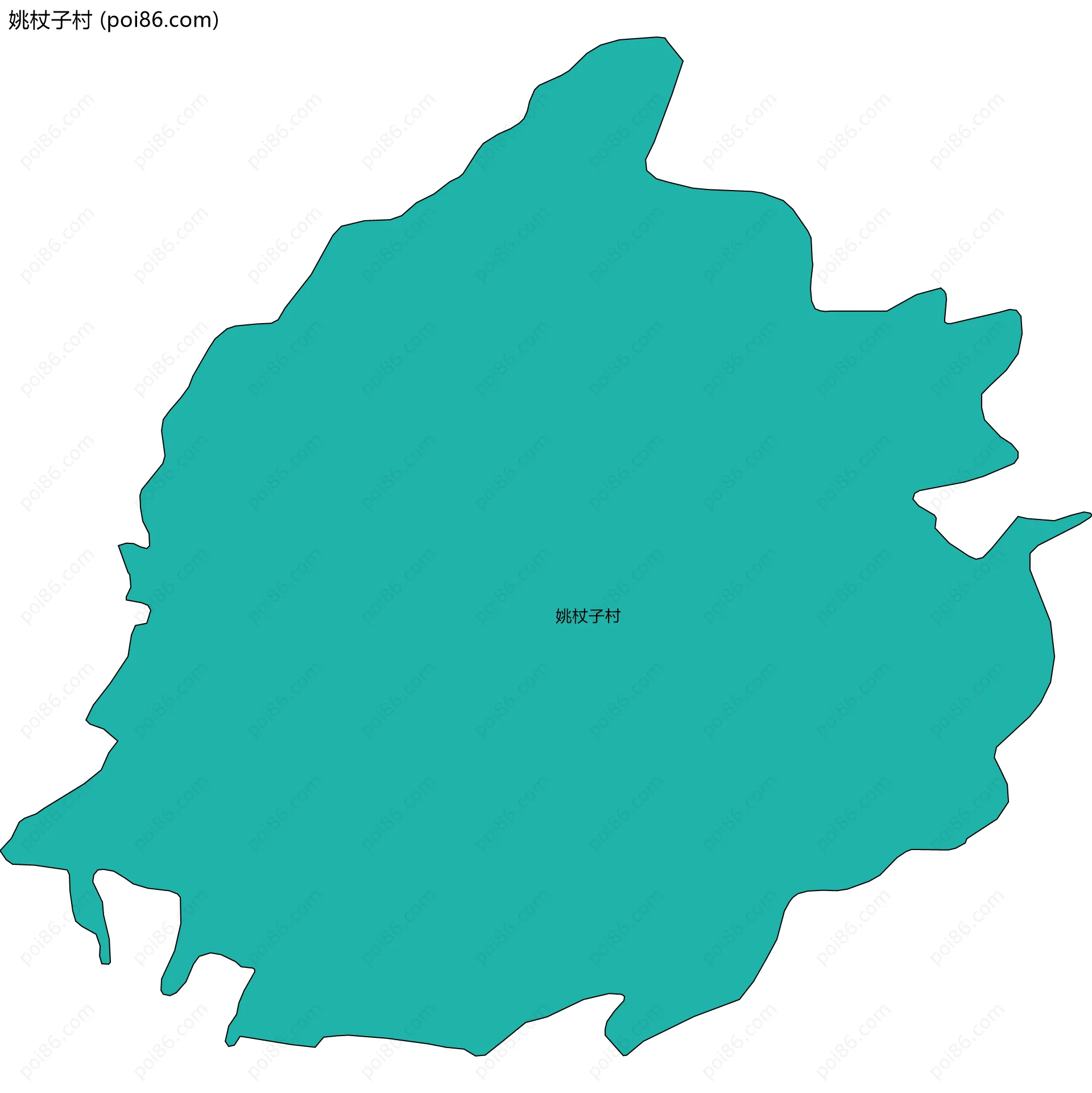 姚杖子村边界地图