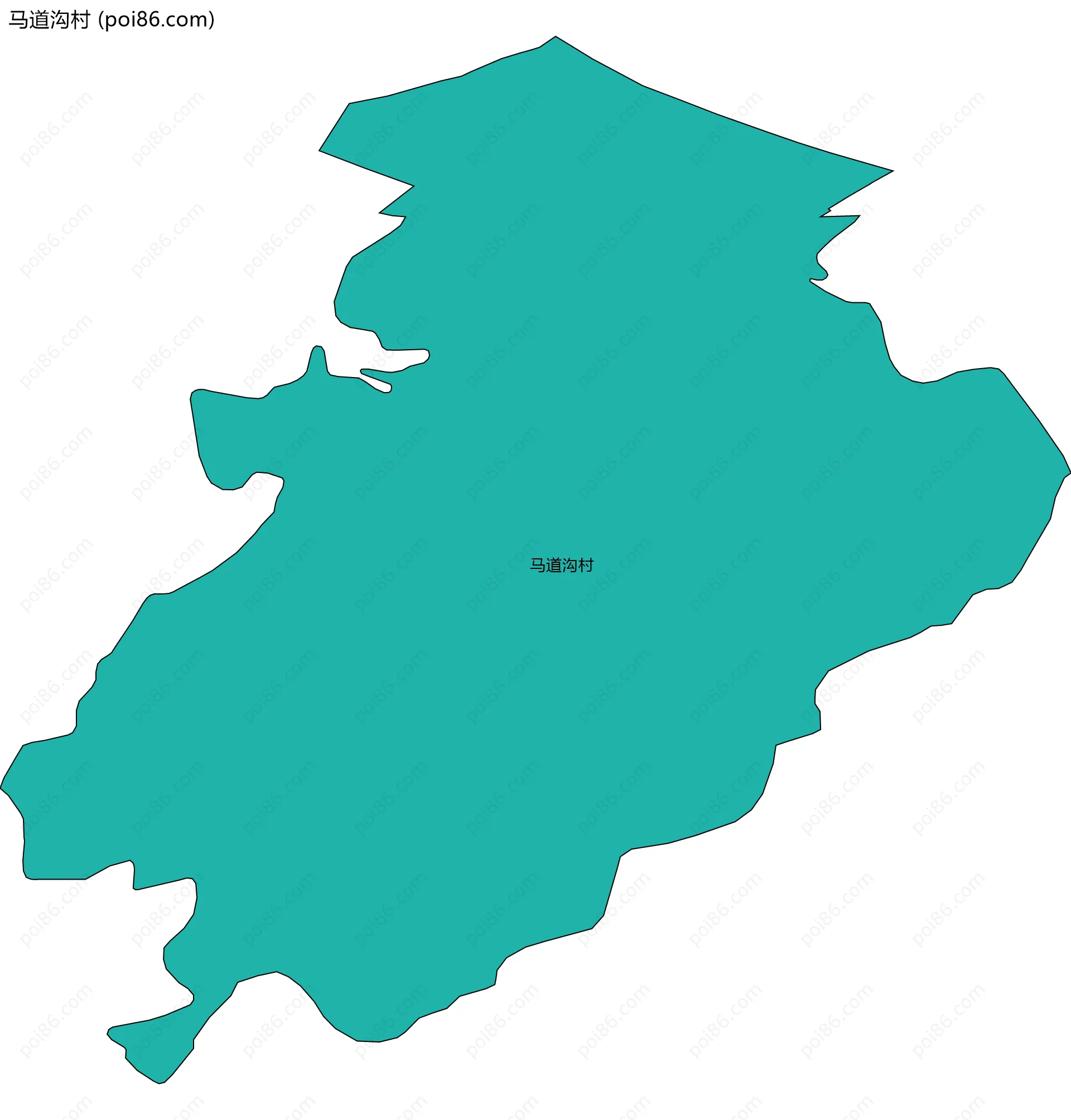 马道沟村边界地图