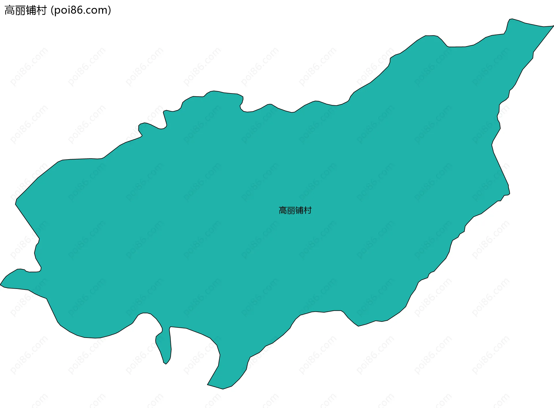 高丽铺村边界地图