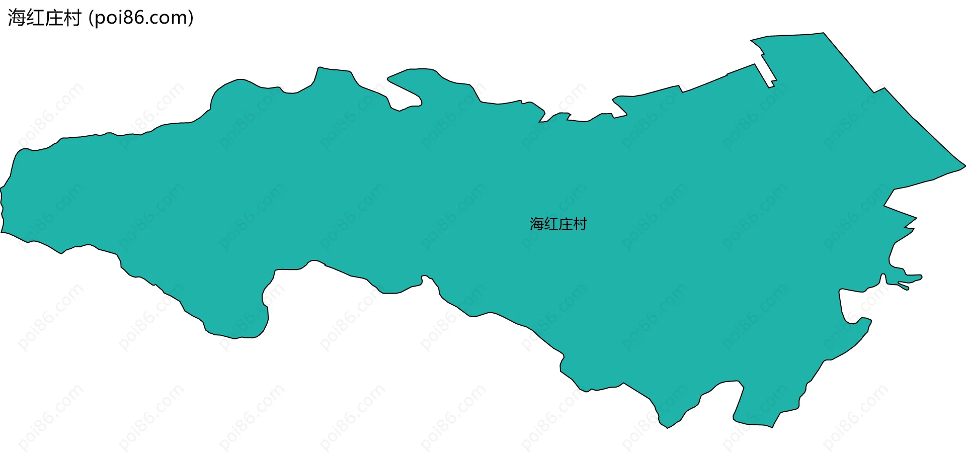 海红庄村边界地图