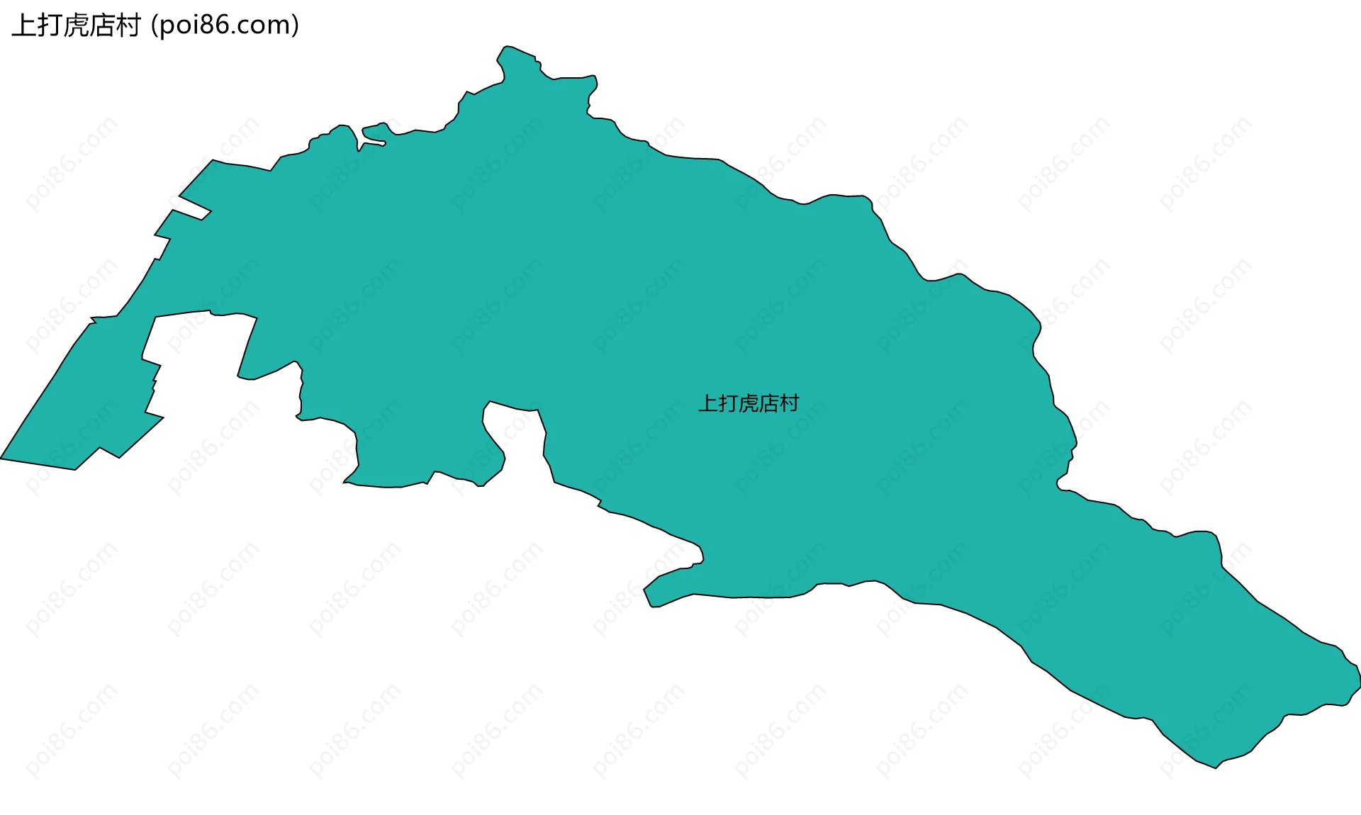 上打虎店村边界地图